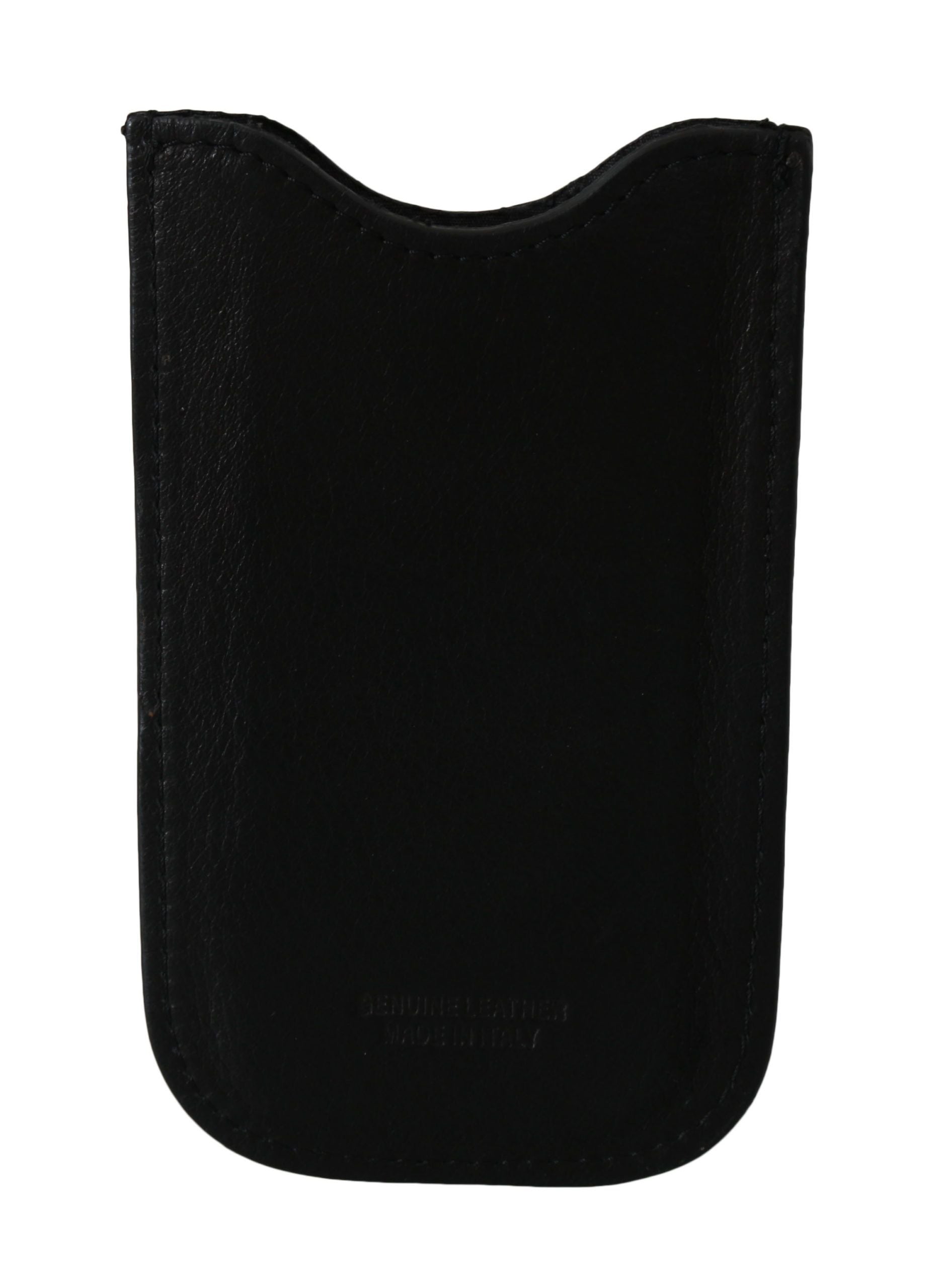 John Galliano Elegante schwarze Herrenbrieftasche aus echtem Leder