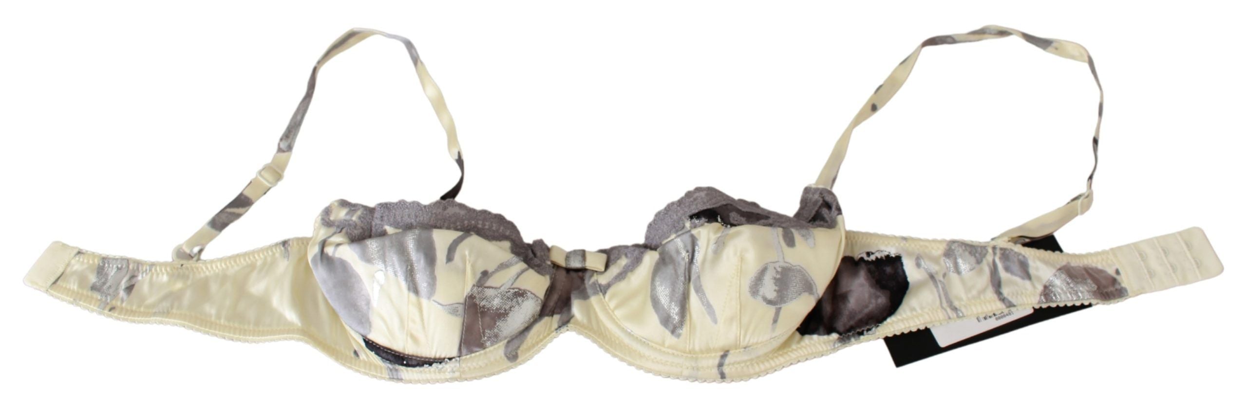 Ermanno Scervino Beige Spitzen-Balconcino-Seiden-BH