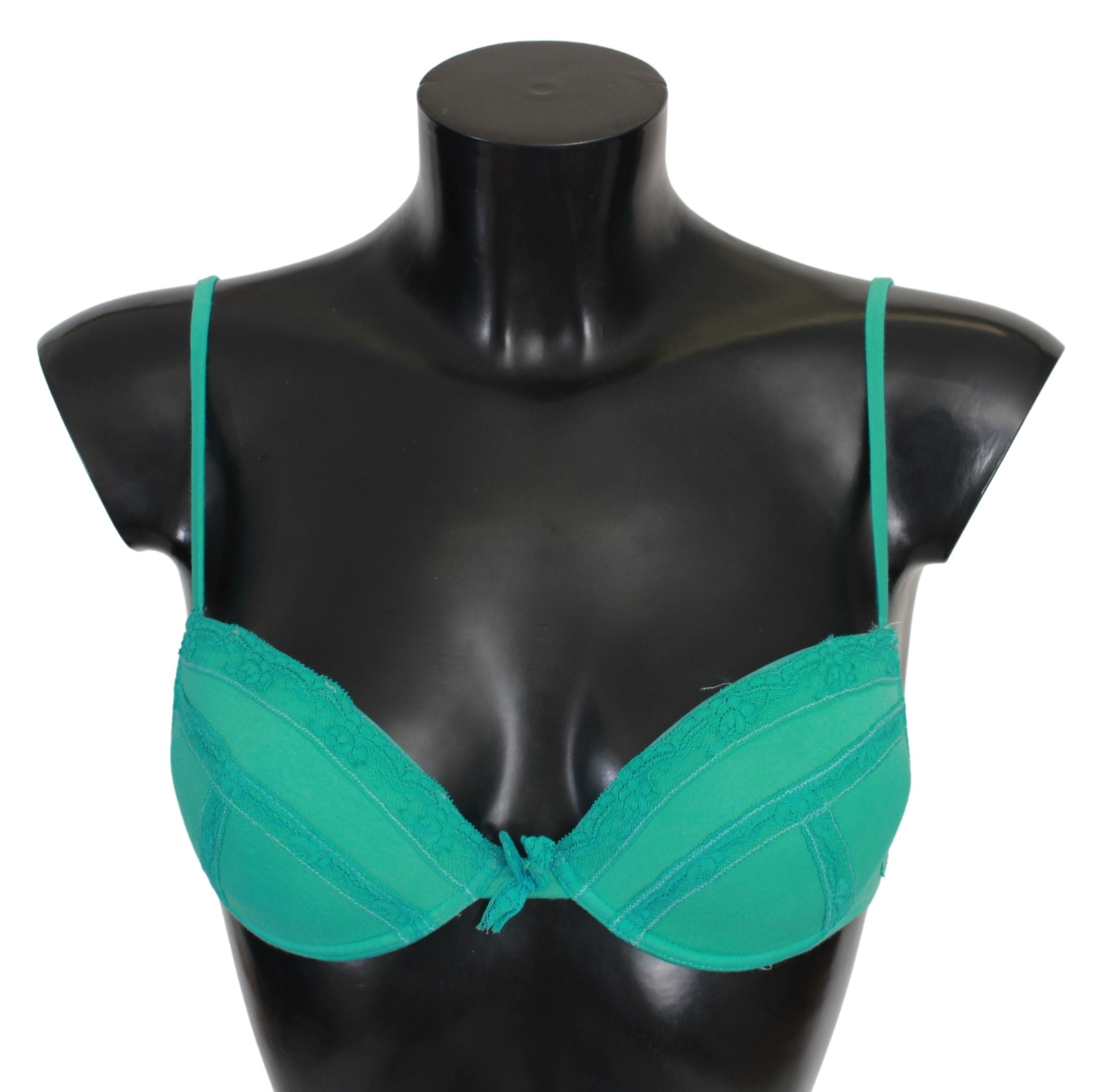 Luxuriöser Push-up-BH aus grüner Baumwolle von Ermanno Scervino