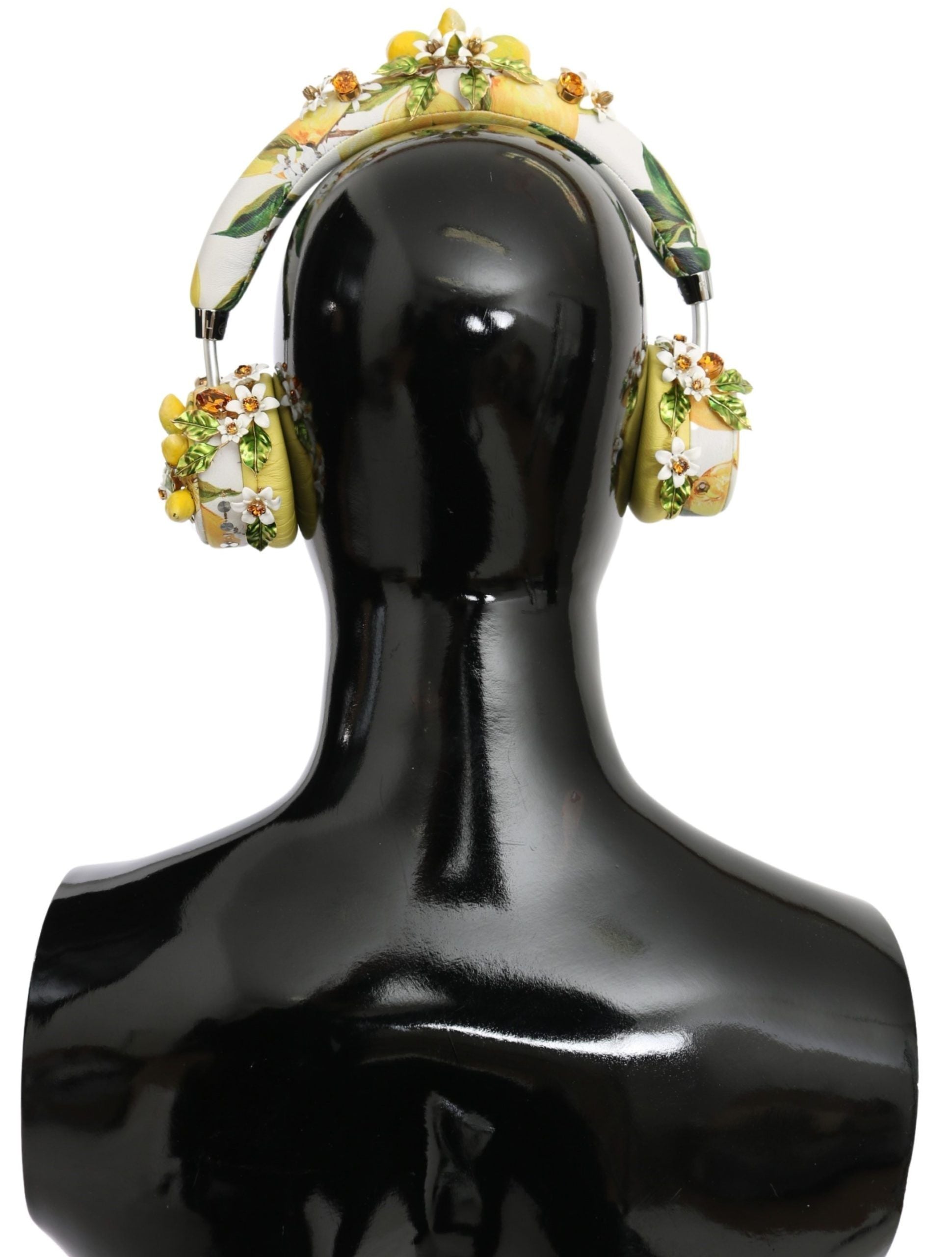 Dolce & Gabbana Yellow Lemon Crystal Floral Headset Headphones