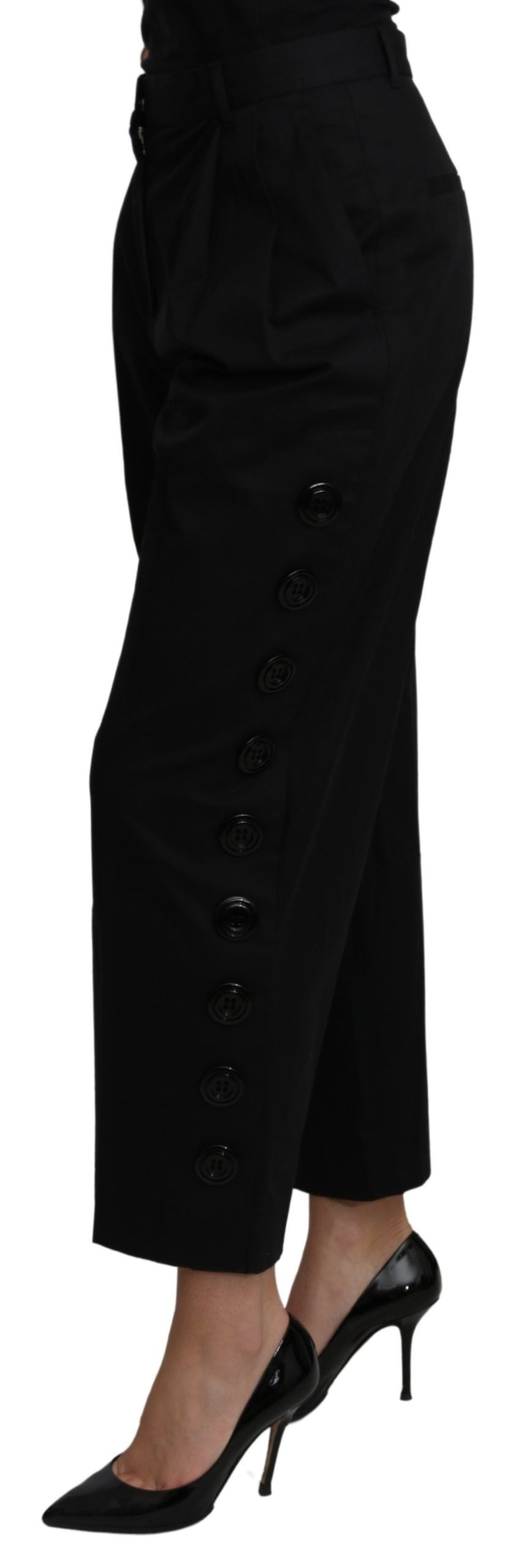 Dolce &amp; Gabbana Elegante High Waist Cropped-Hose