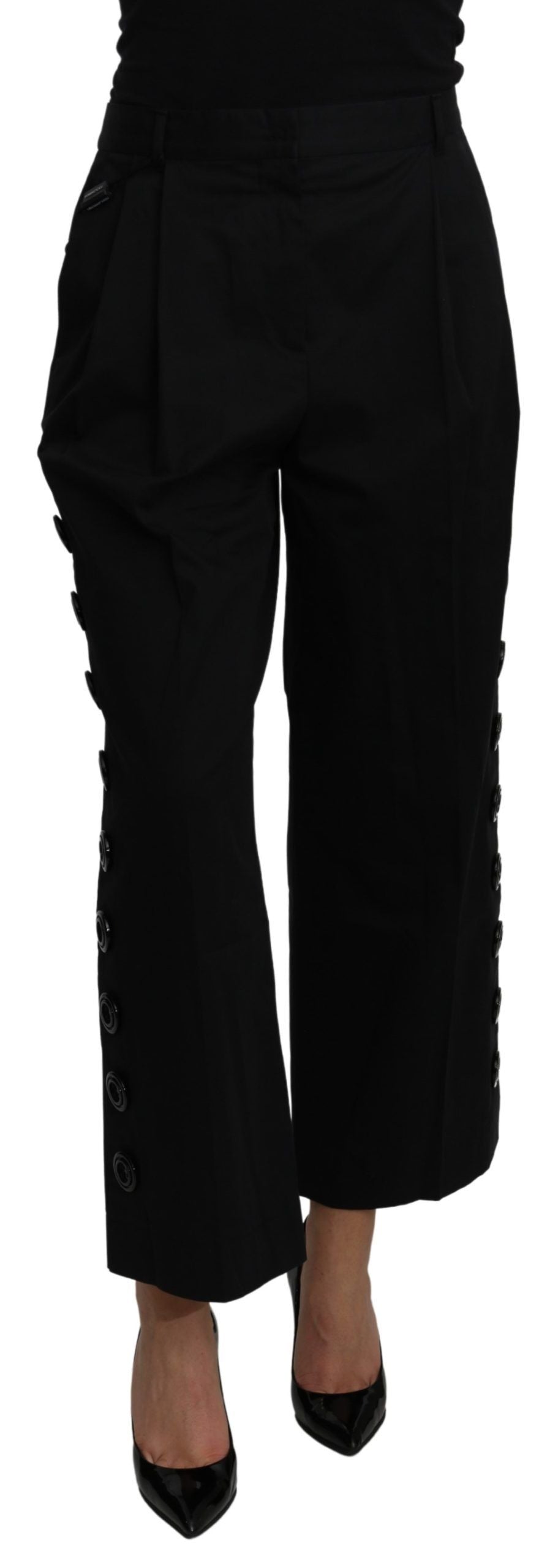 Dolce &amp; Gabbana Elegante High Waist Cropped-Hose