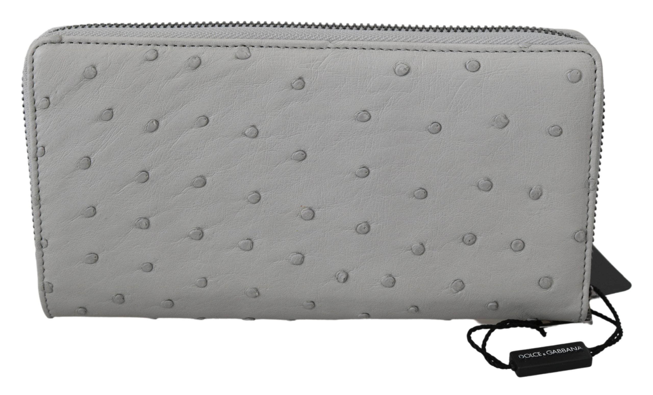 Dolce &amp; Gabbana Elegante Continental-Geldbörse aus Straußenleder