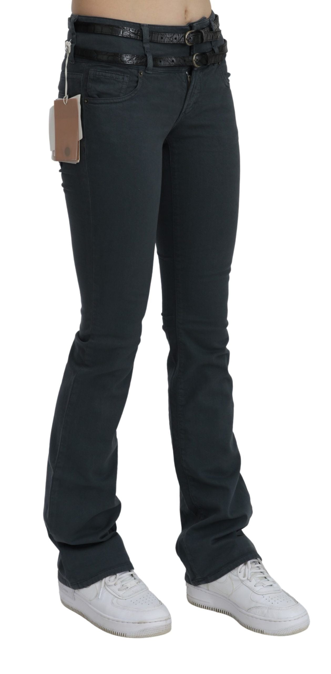 John Galliano Chic Slim Flared Denim mit mittlerer Taille