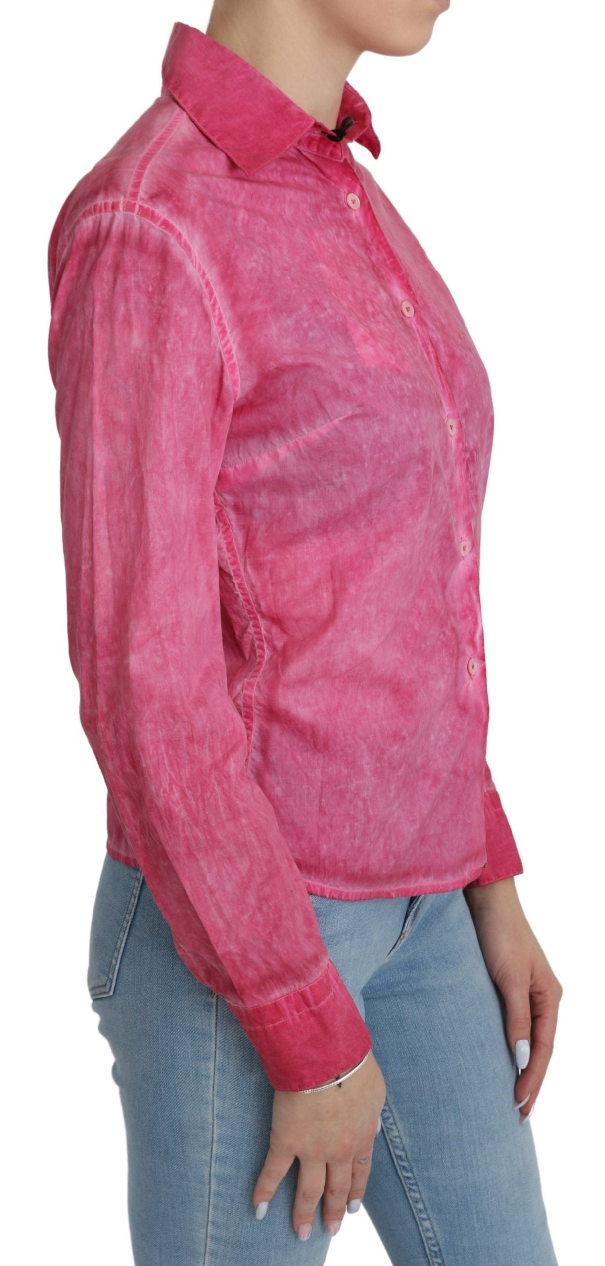 Schicke Polobluse aus rosafarbener Baumwolle von Ermanno Scervino