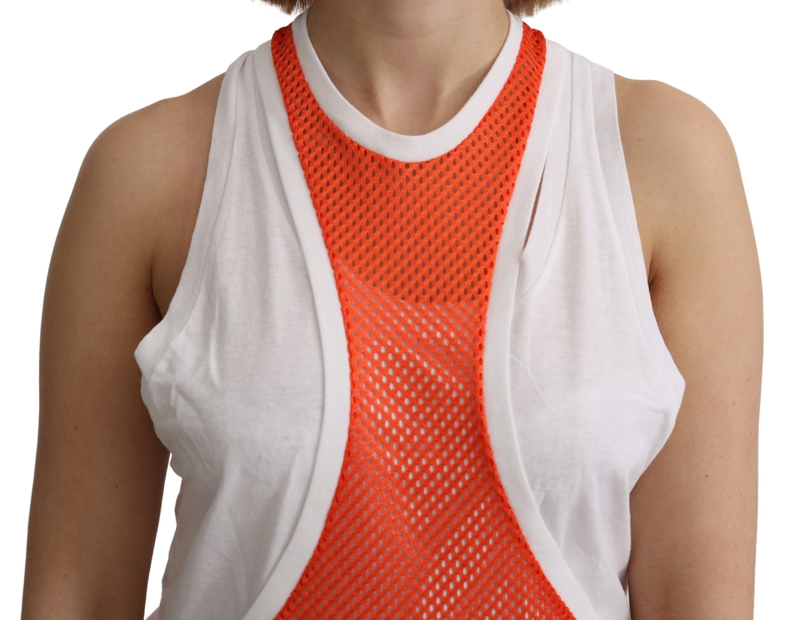 Dsquared² Elegantes ärmelloses Baumwoll-Tanktop in Orange