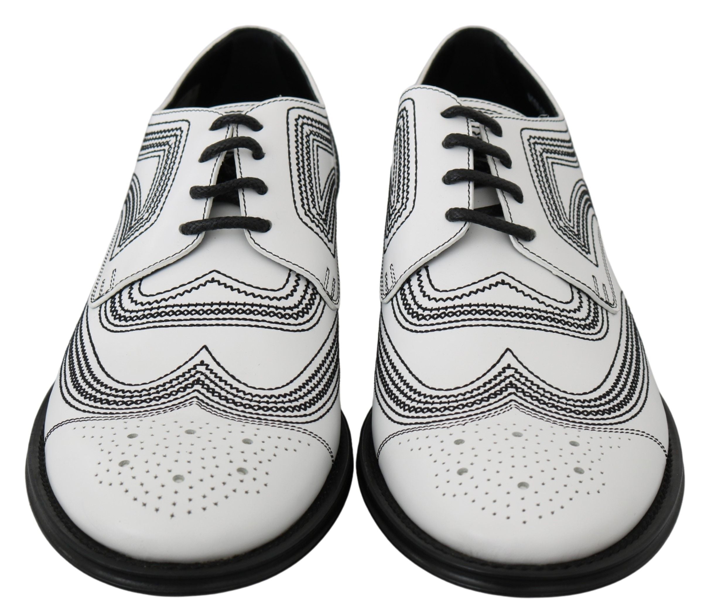 Dolce &amp; Gabbana Elegante Derby-Schuhe aus weißem Leder