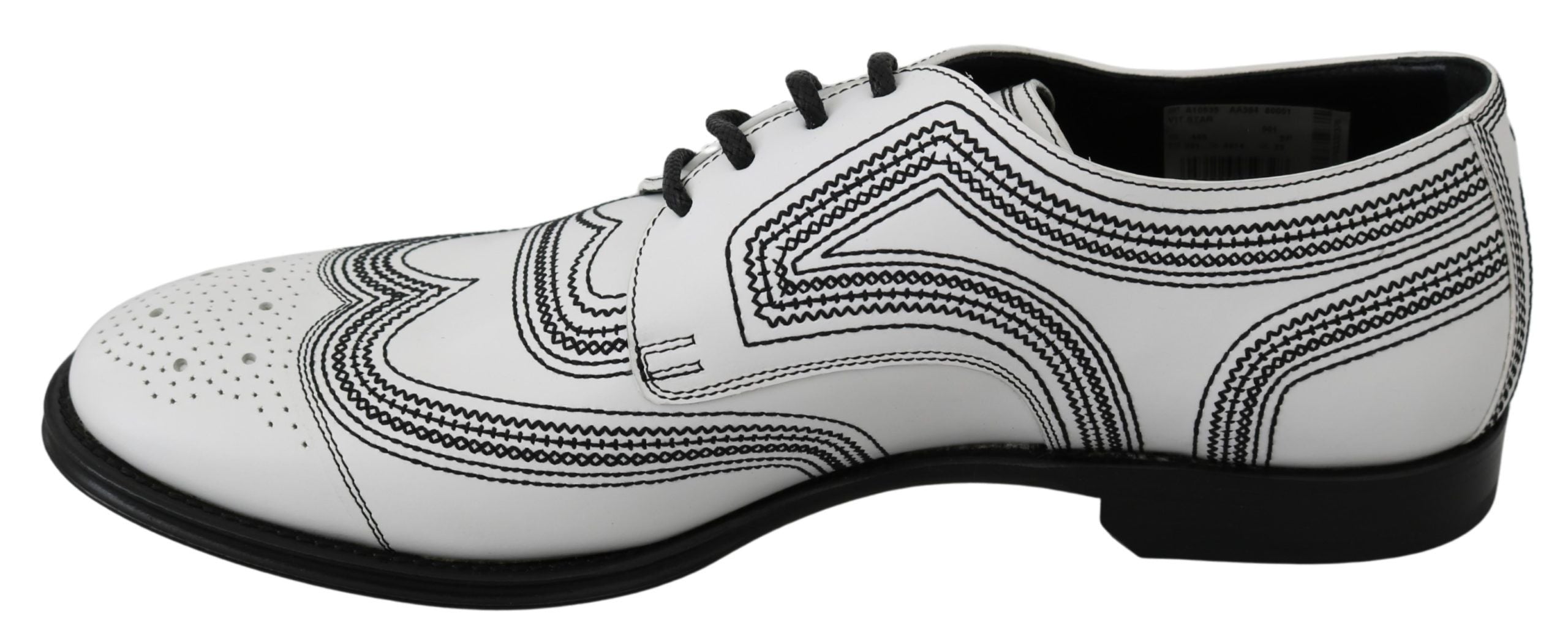 Dolce &amp; Gabbana Elegante Derby-Schuhe aus weißem Leder