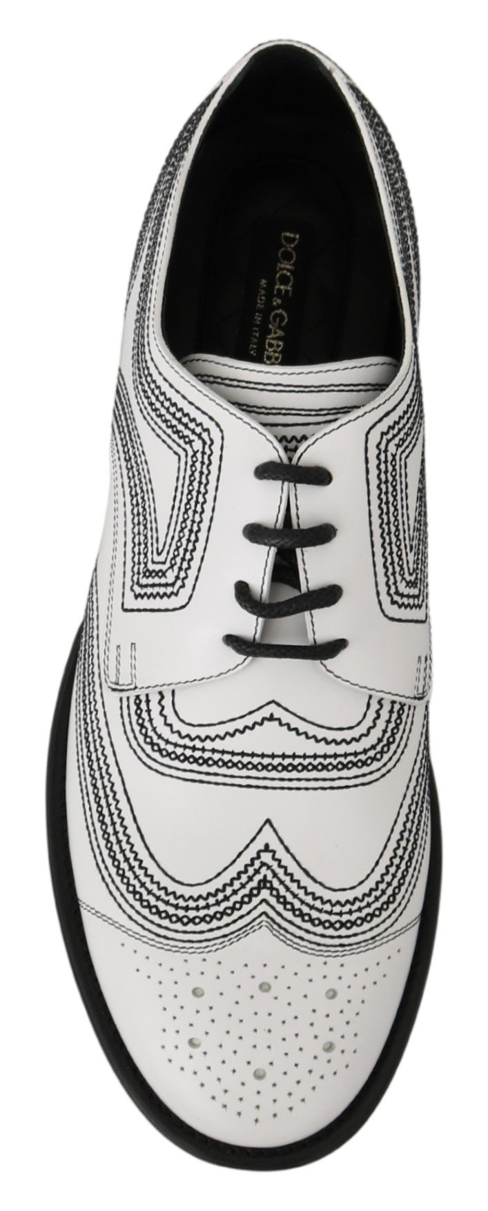 Dolce &amp; Gabbana Elegante Derby-Schuhe aus weißem Leder