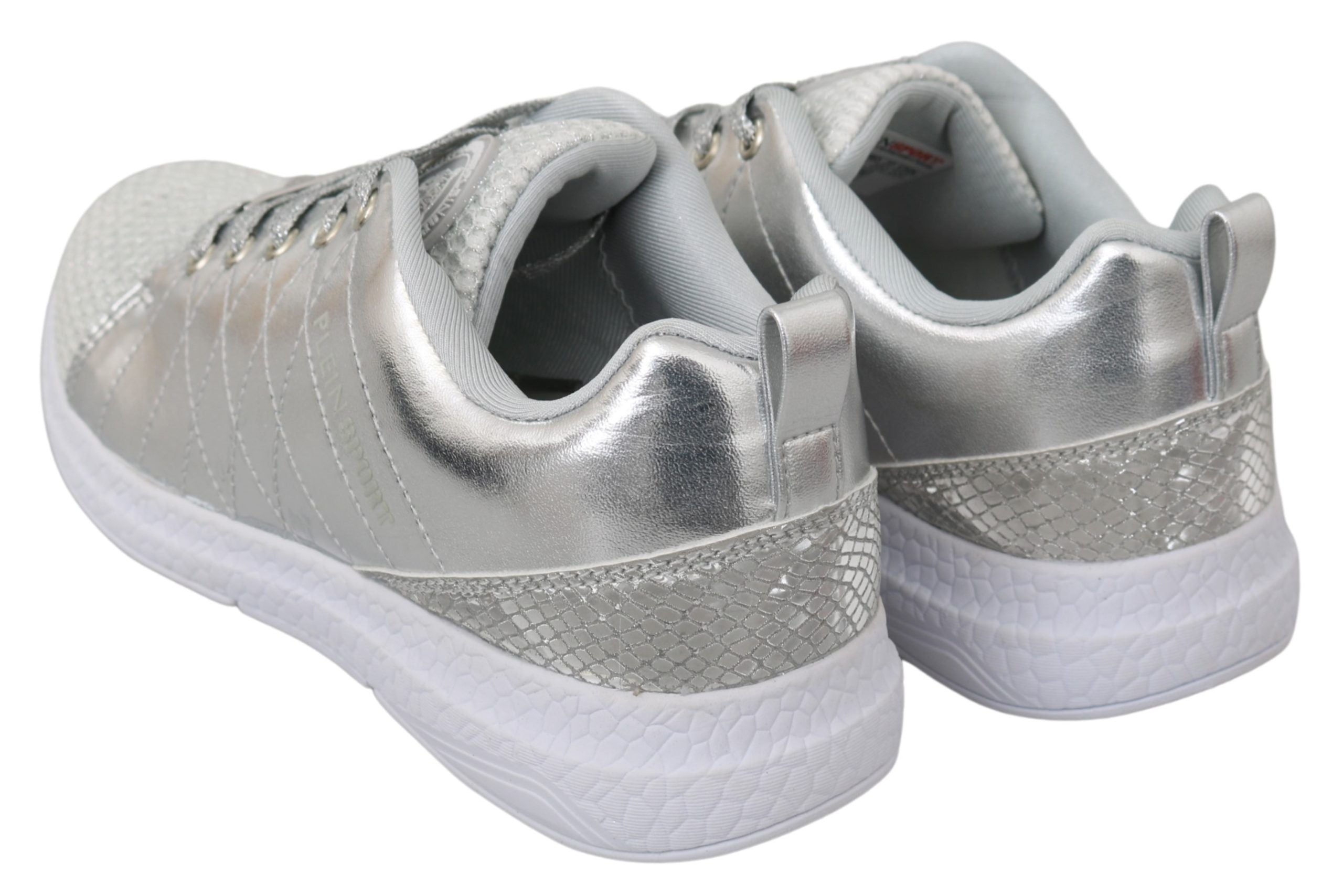 Philipp Plein: Elegante silberne Sneakers für Trendsetter