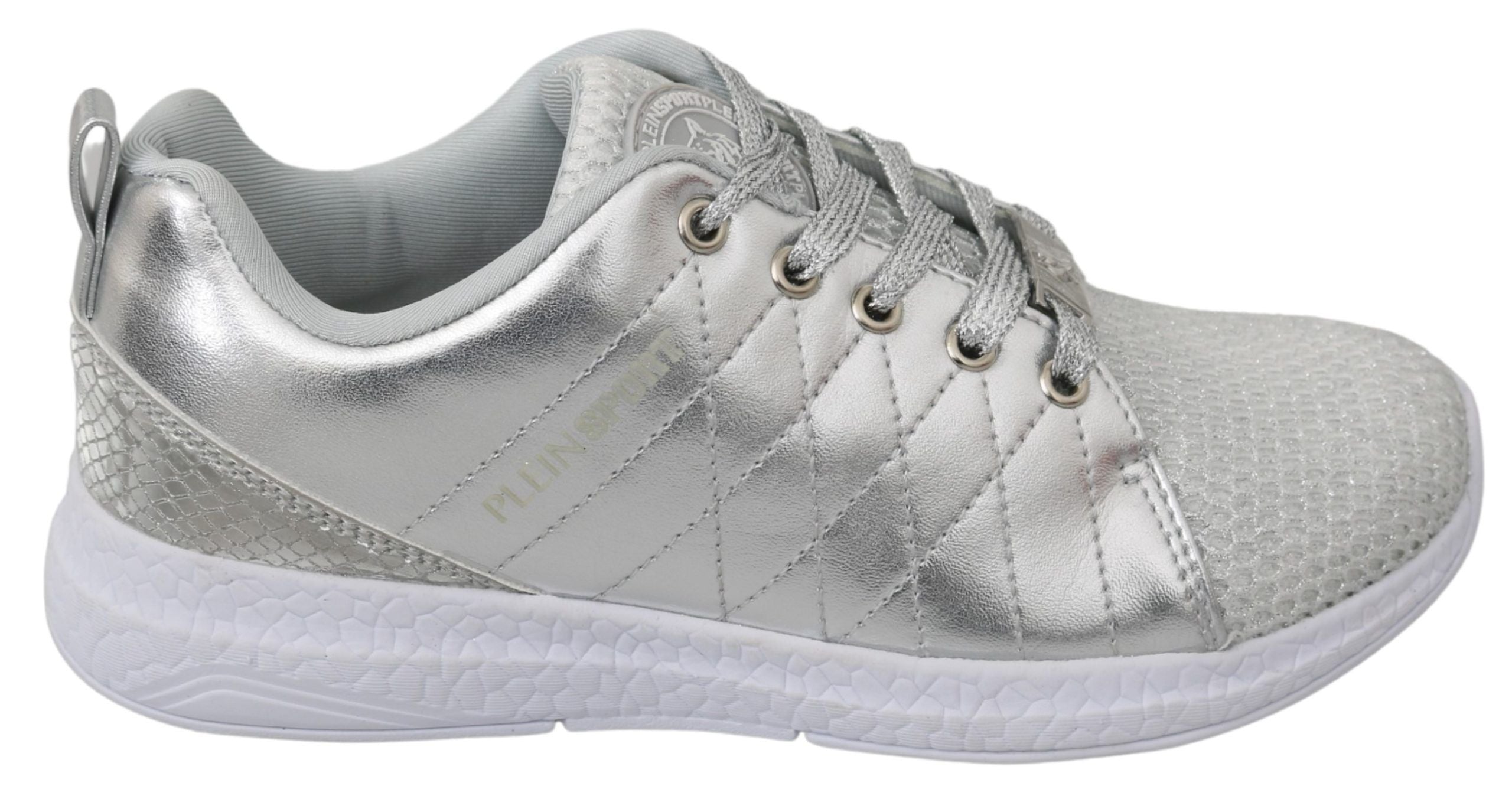 Philipp Plein: Elegante silberne Sneakers für Trendsetter