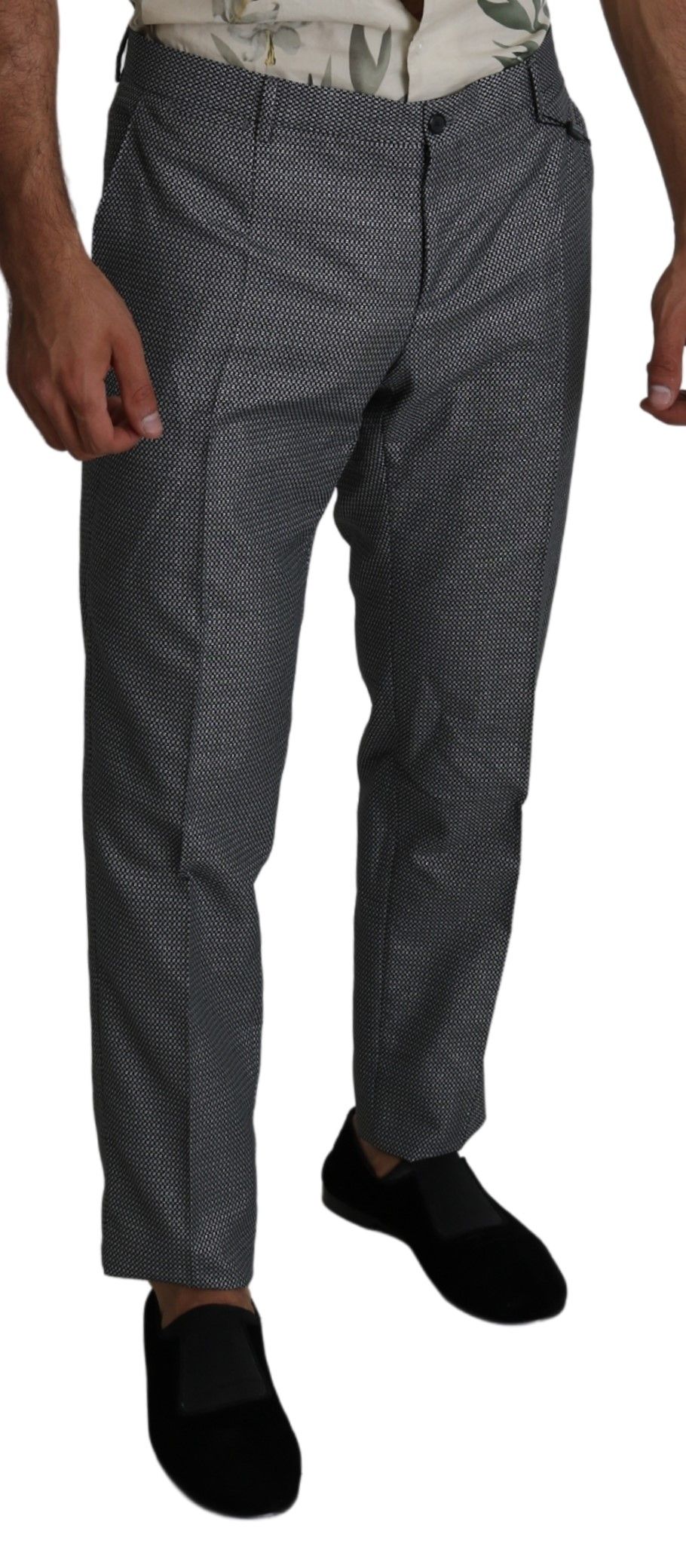 Dolce &amp; Gabbana Elegante graue Slim Fit-Anzughose