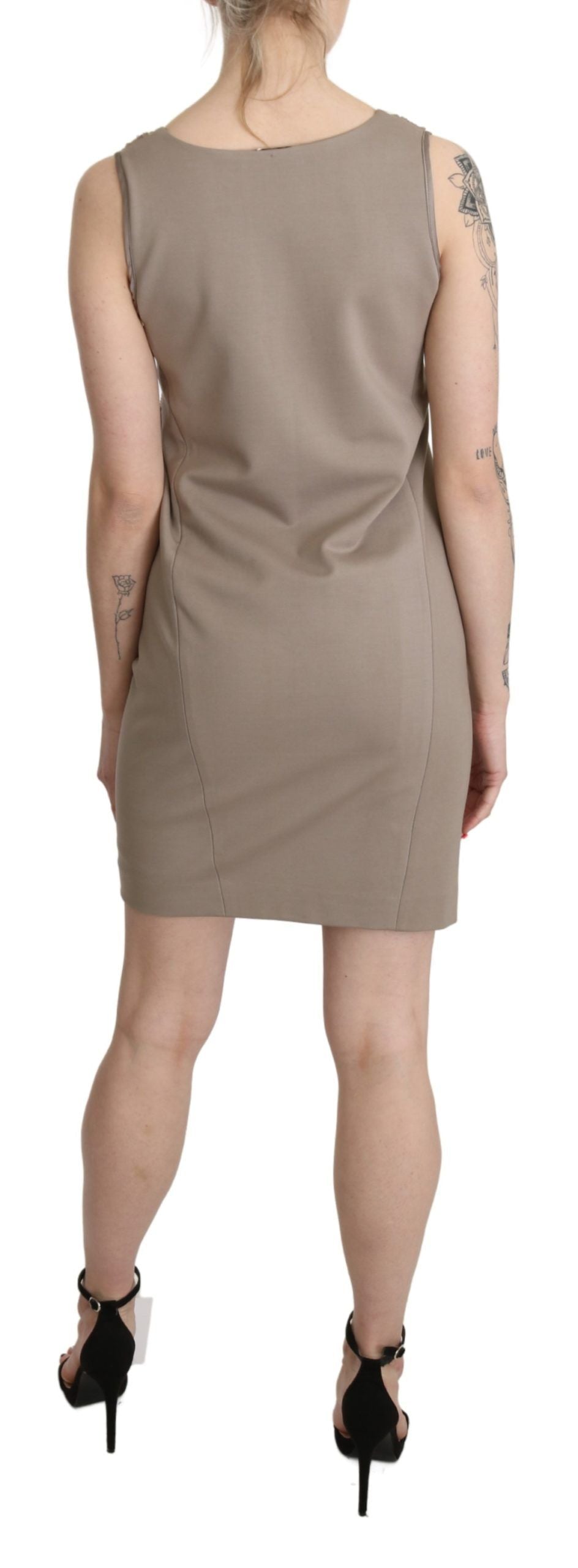 Liu Jo Glamorous – Ärmelloses Minikleid mit V-Ausschnitt und Pailletten
