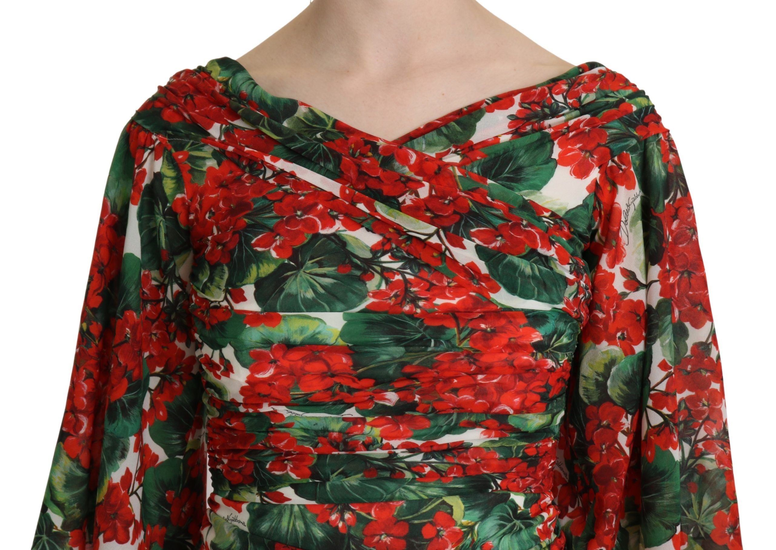 Dolce &amp; Gabbana – Bezauberndes Midi-Etuikleid mit Blumenmuster