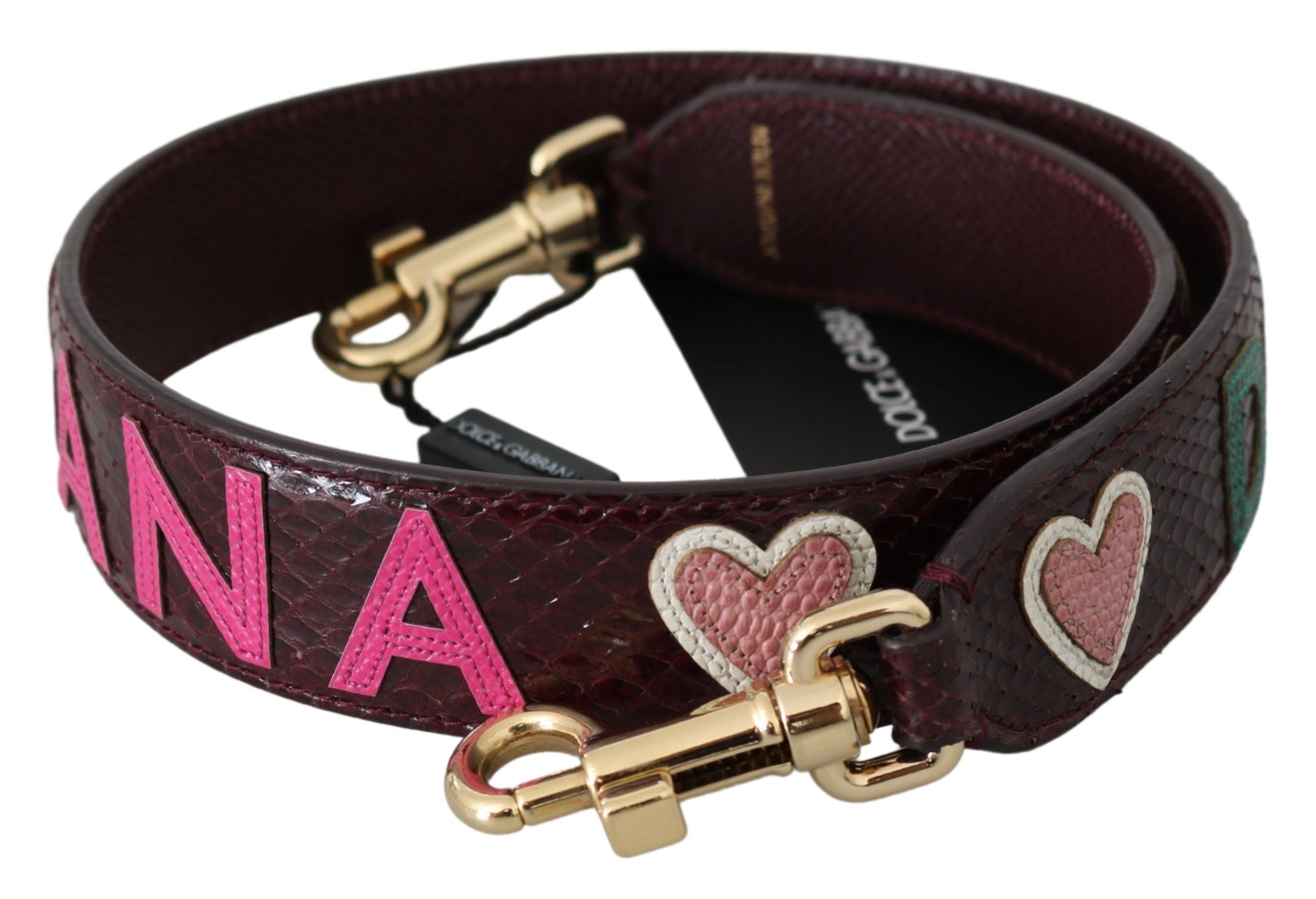 Dolce &amp; Gabbana Accesoriu Exquisite Bordeaux cu curea de umăr
