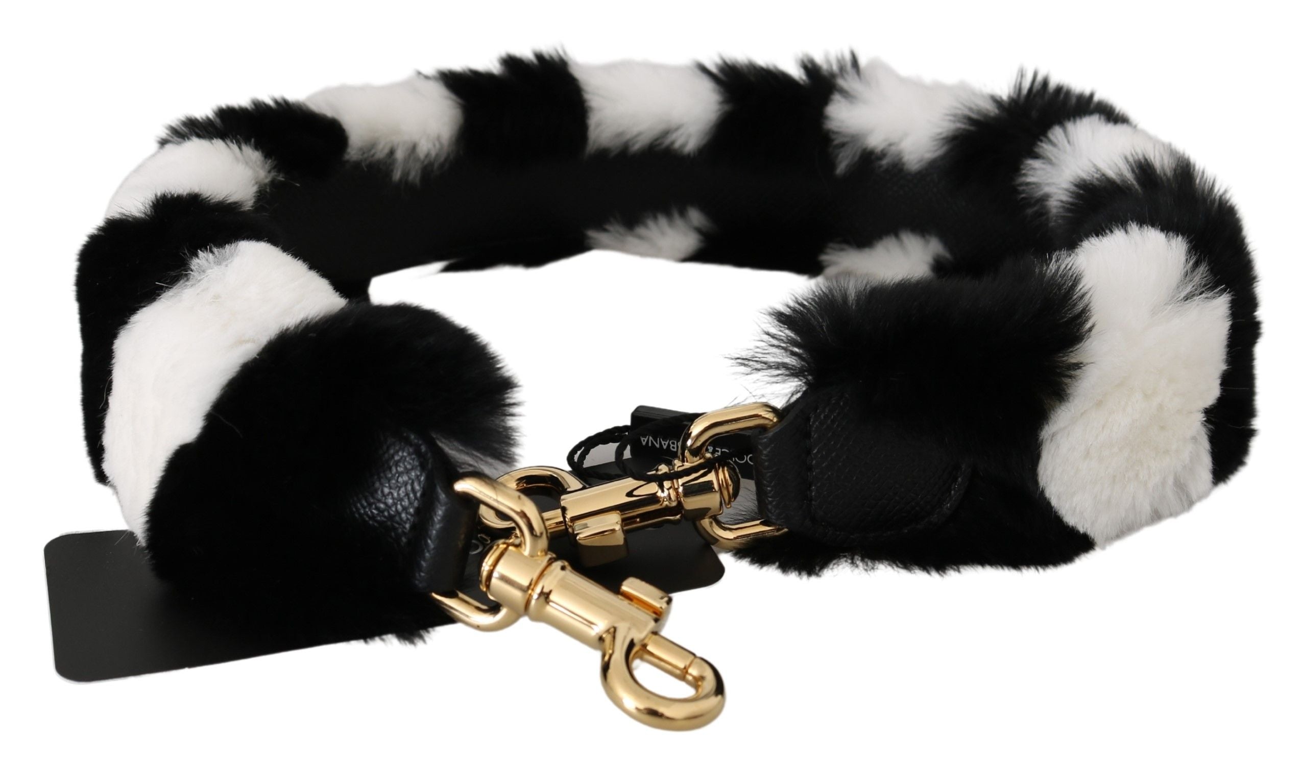 Dolce &amp; Gabbana Accesoriu elegant cu curea de umăr din blană