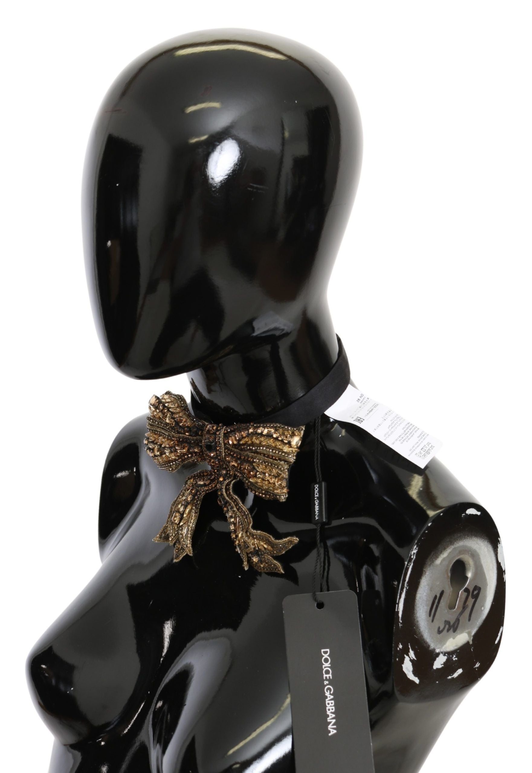 Papion elegant din mătase aurie Dolce &amp; Gabbana - Dazzle in Style