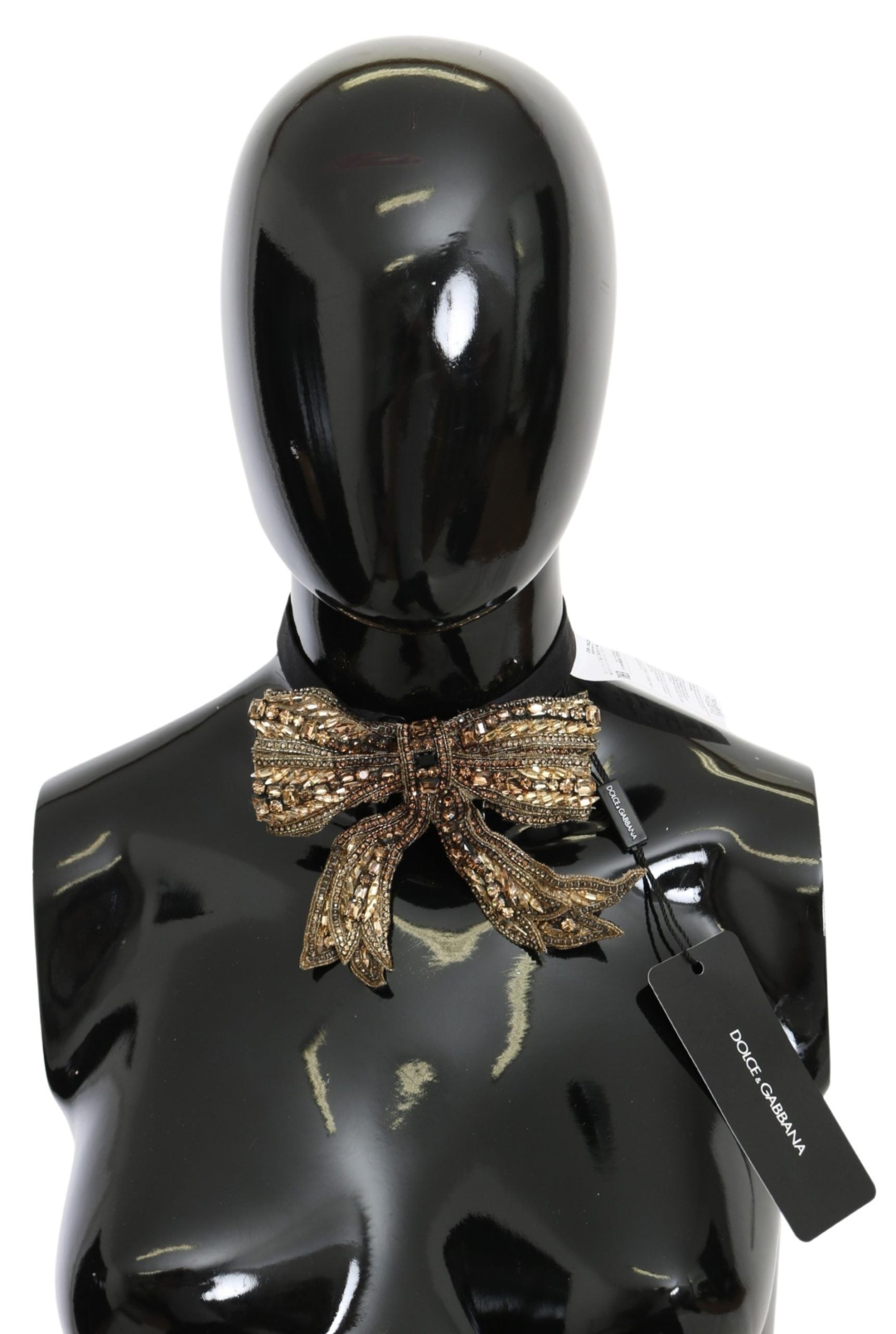 Papion elegant din mătase aurie Dolce &amp; Gabbana - Dazzle in Style