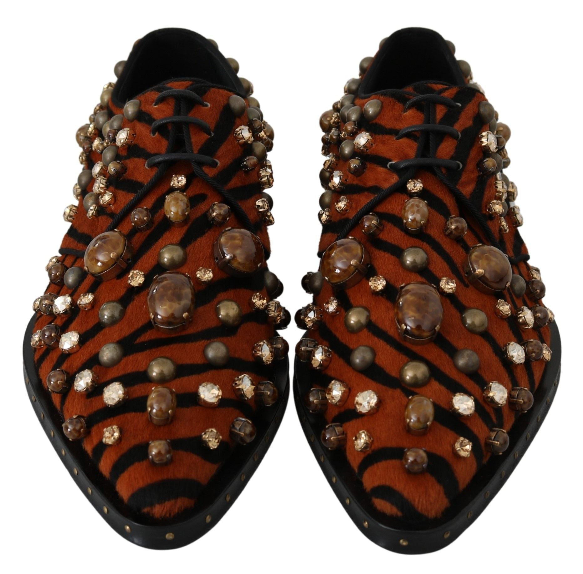 Dolce &amp; Gabbana Pantofi sport cu model de tigru și cristale