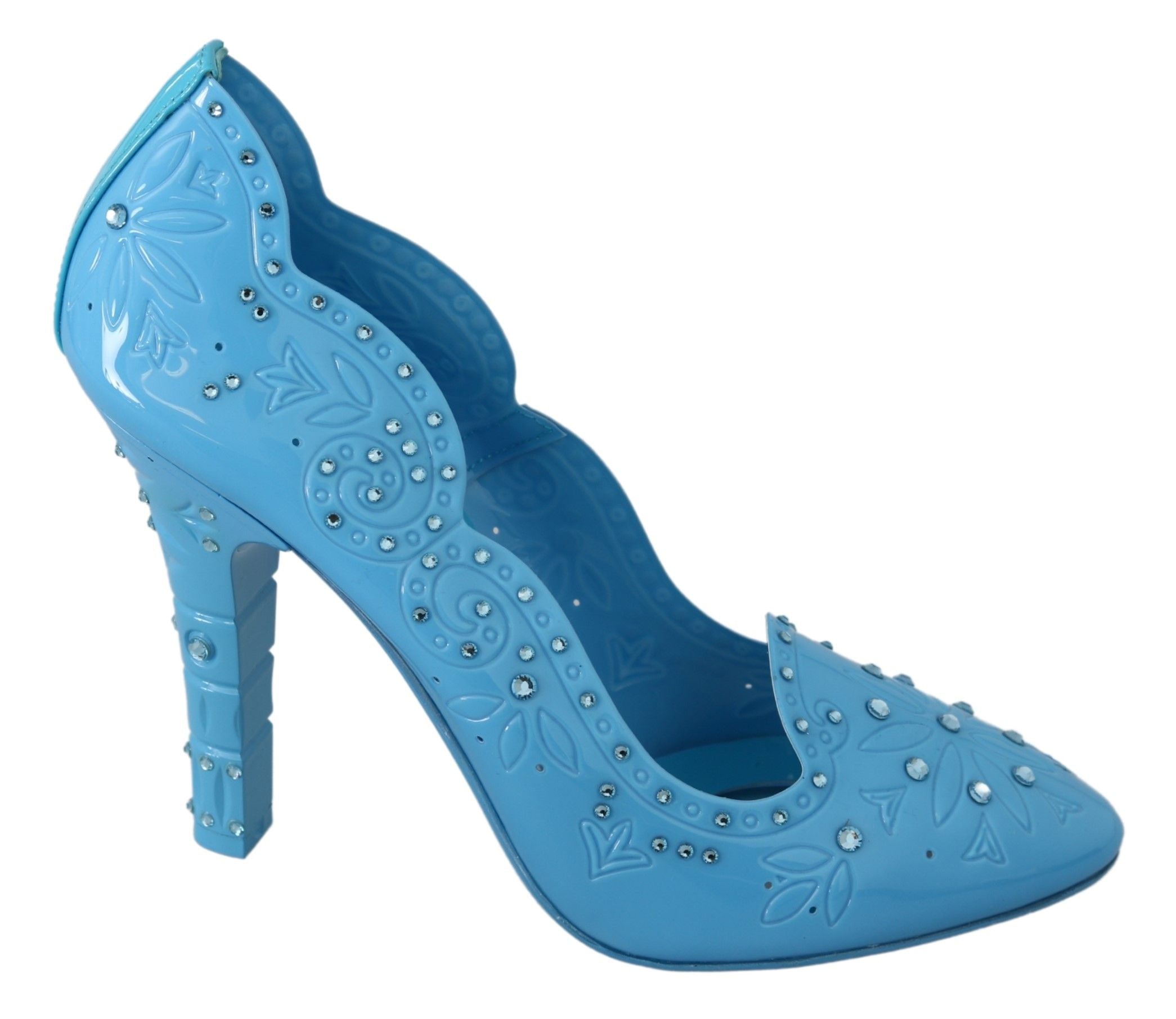 Dolce &amp; Gabbana – Blaue Cinderella-Pumps mit Kristallverzierung