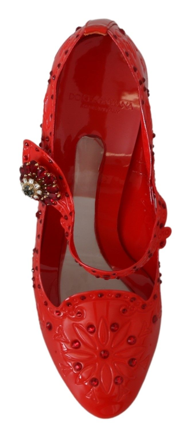 Dolce &amp; Gabbana Schicke Cinderella-Pumps mit rotem Kristall