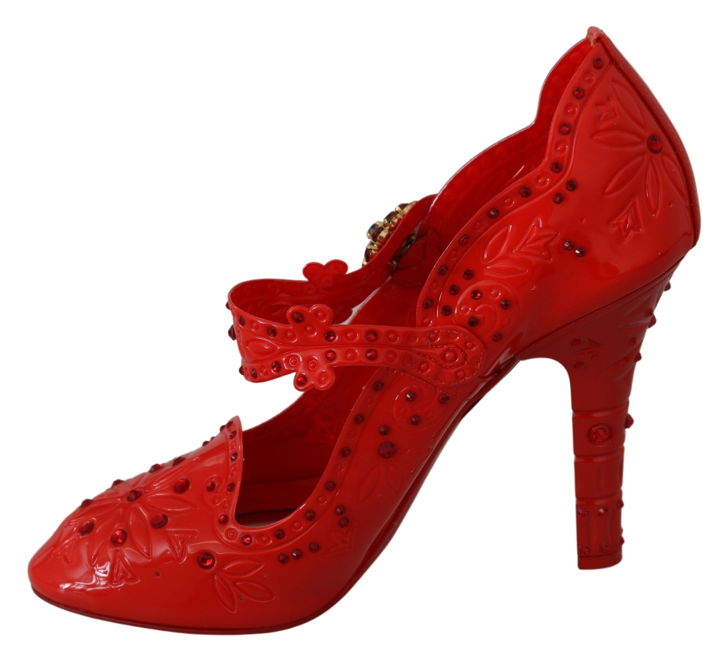 Dolce &amp; Gabbana Schicke Cinderella-Pumps mit rotem Kristall