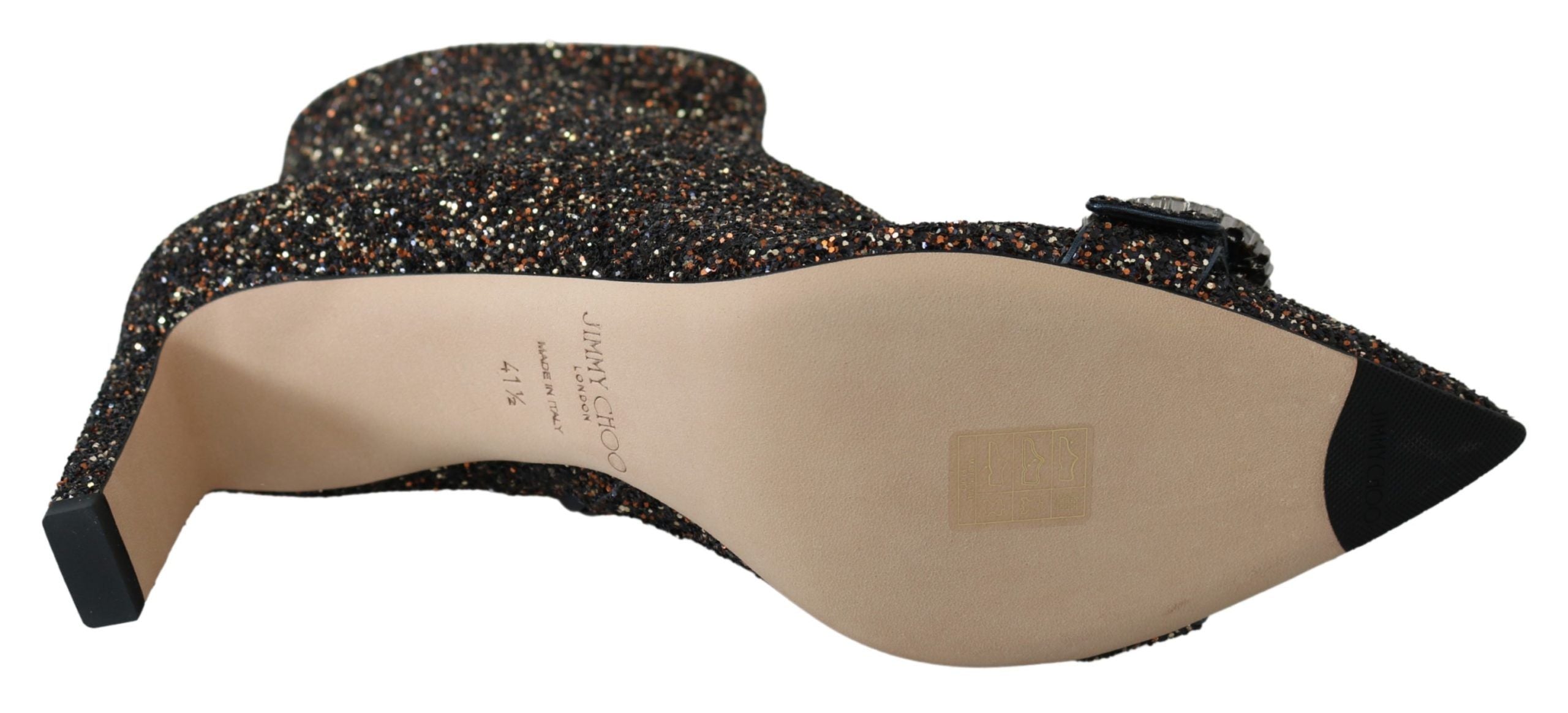 Jimmy Choo – Hanover – Glitzerstiefel mit Absatz in Amethyst-Mix