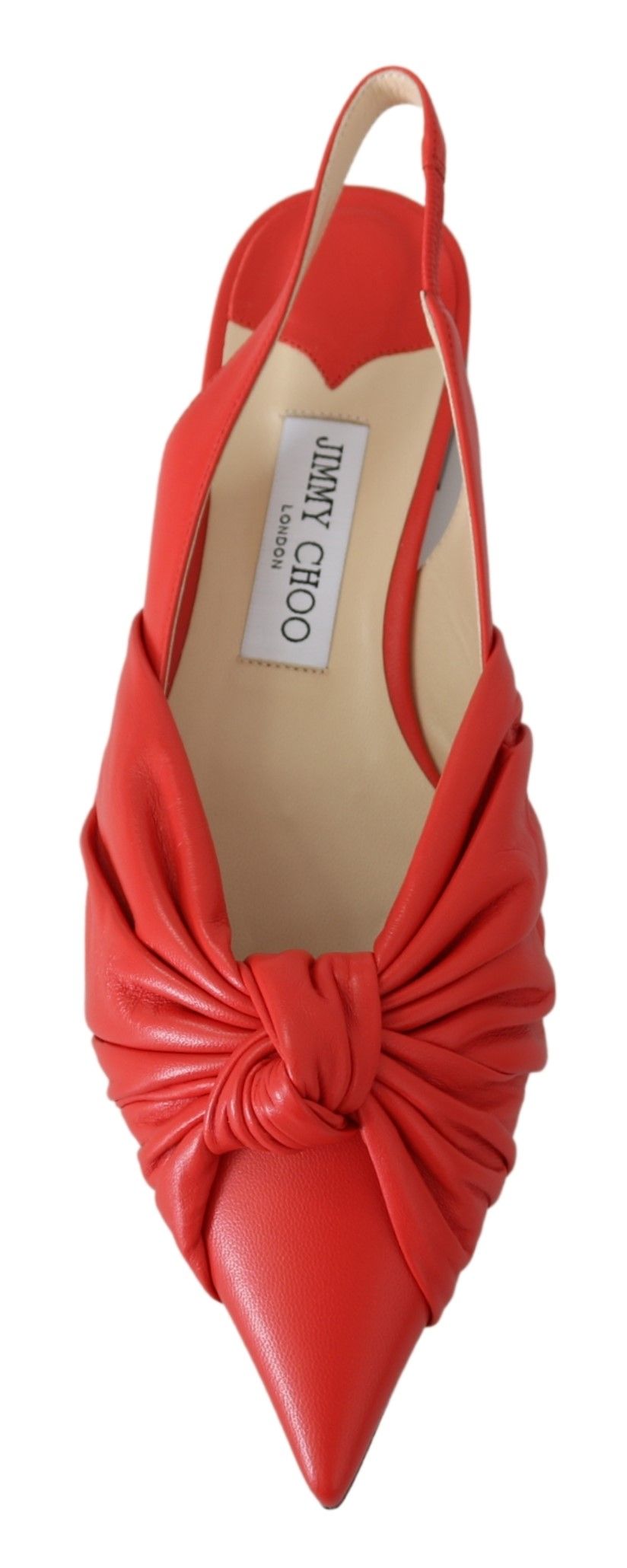 Jimmy Choo – Schicke, rote Leder-Ballerinas mit spitzer Spitze
