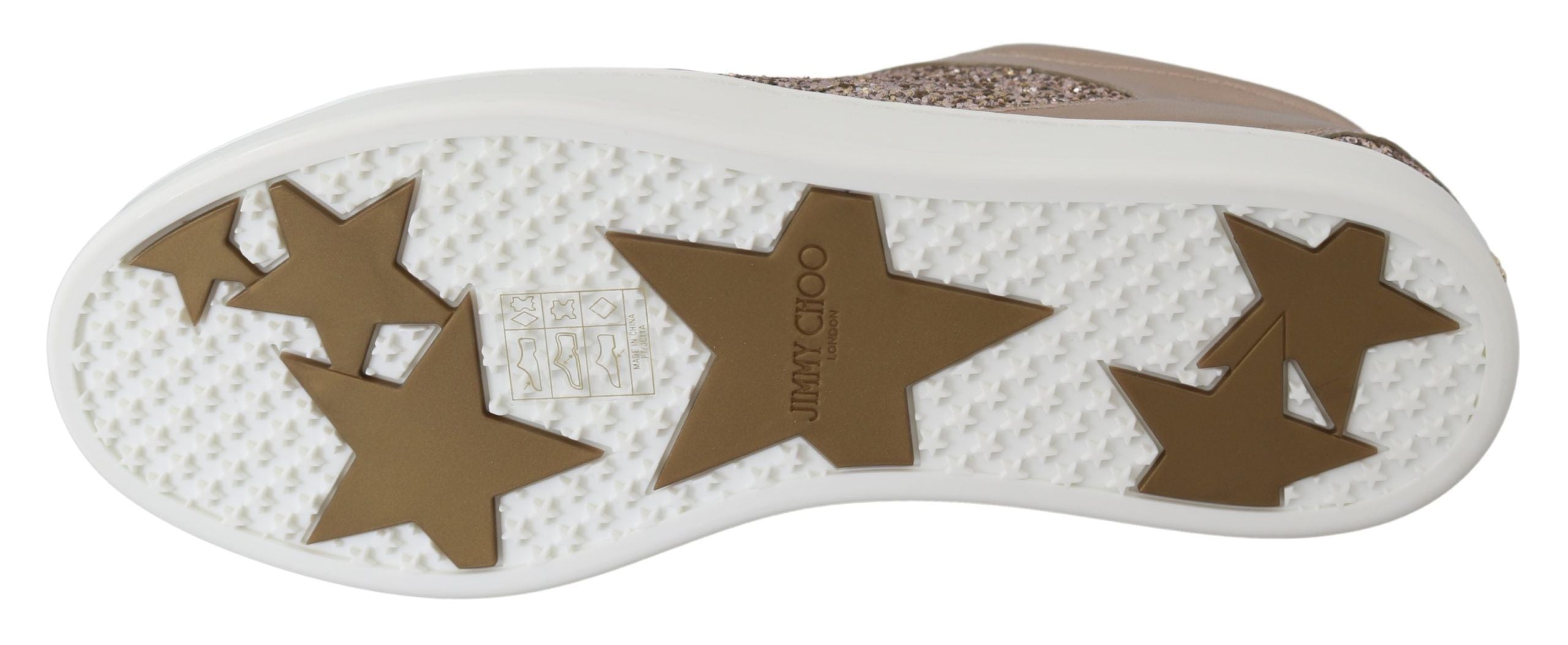 Jimmy Choo Ballett-Sneakers aus glitzerndem Leder in Rosa