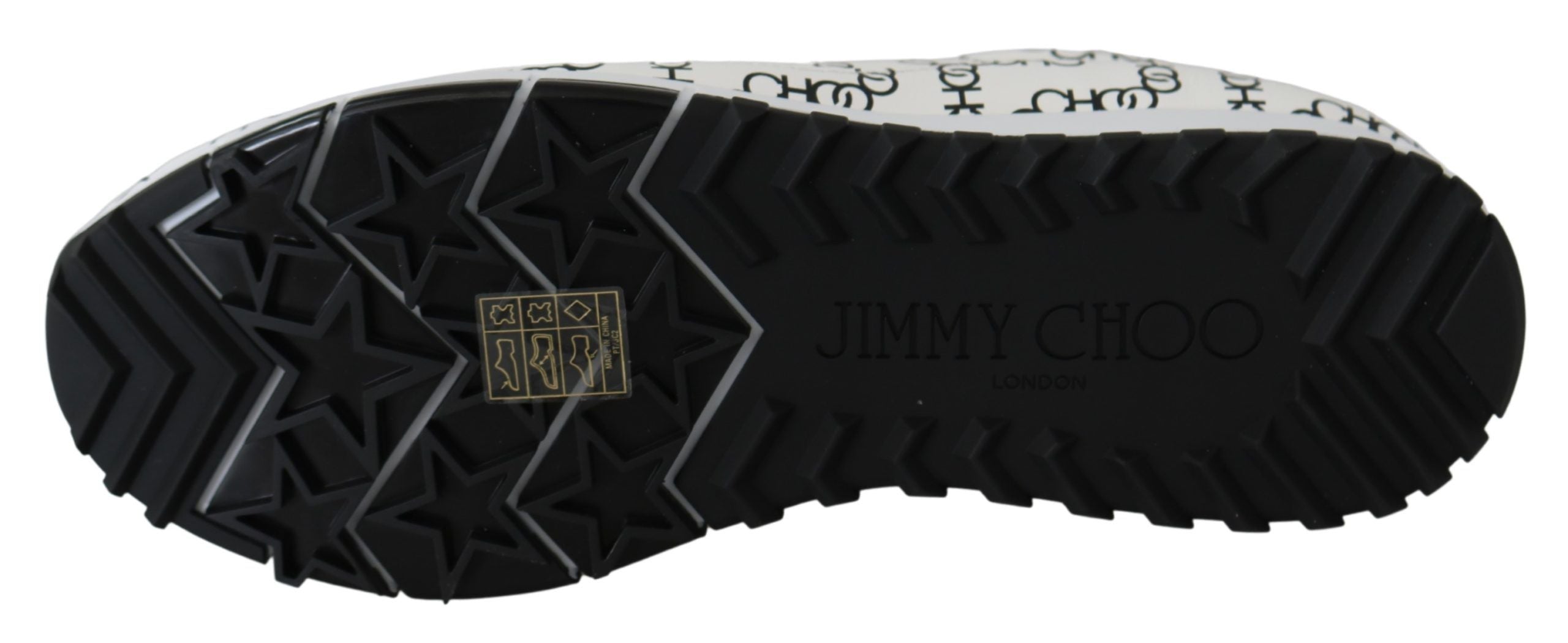 Jimmy Choo Elegante monochrome Leder-Sneaker