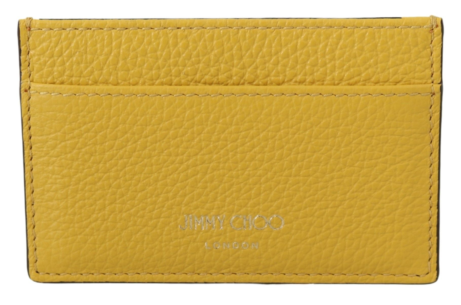 Jimmy Choo Sunshine Gelbes Kartenetui aus Leder