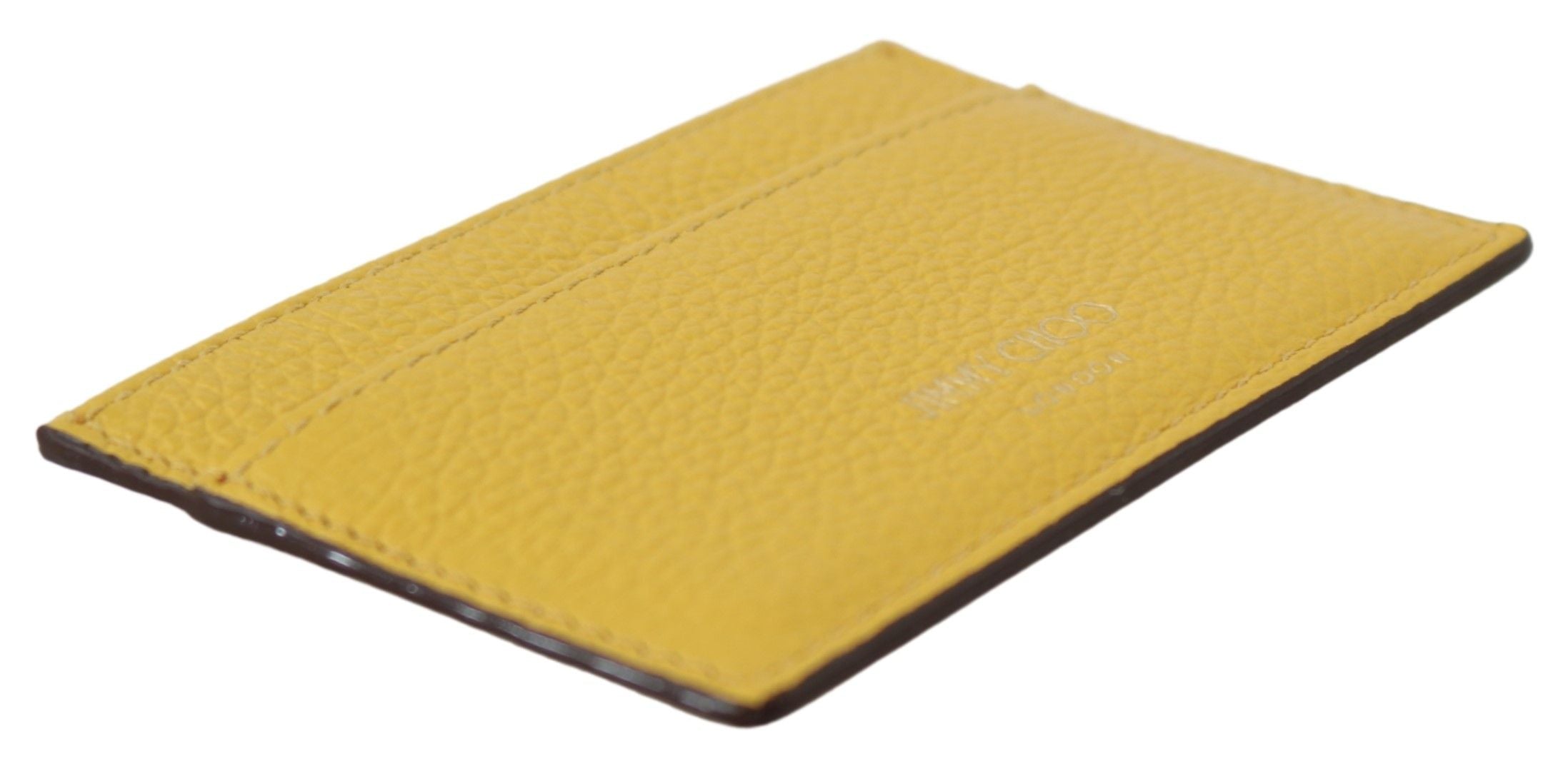 Portcarduri Jimmy Choo din piele galben Sunshine