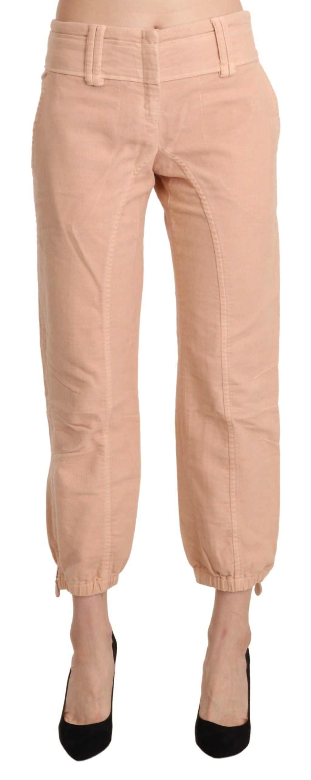 Ermanno Scervino Schicke beige kurze Baumwollhose