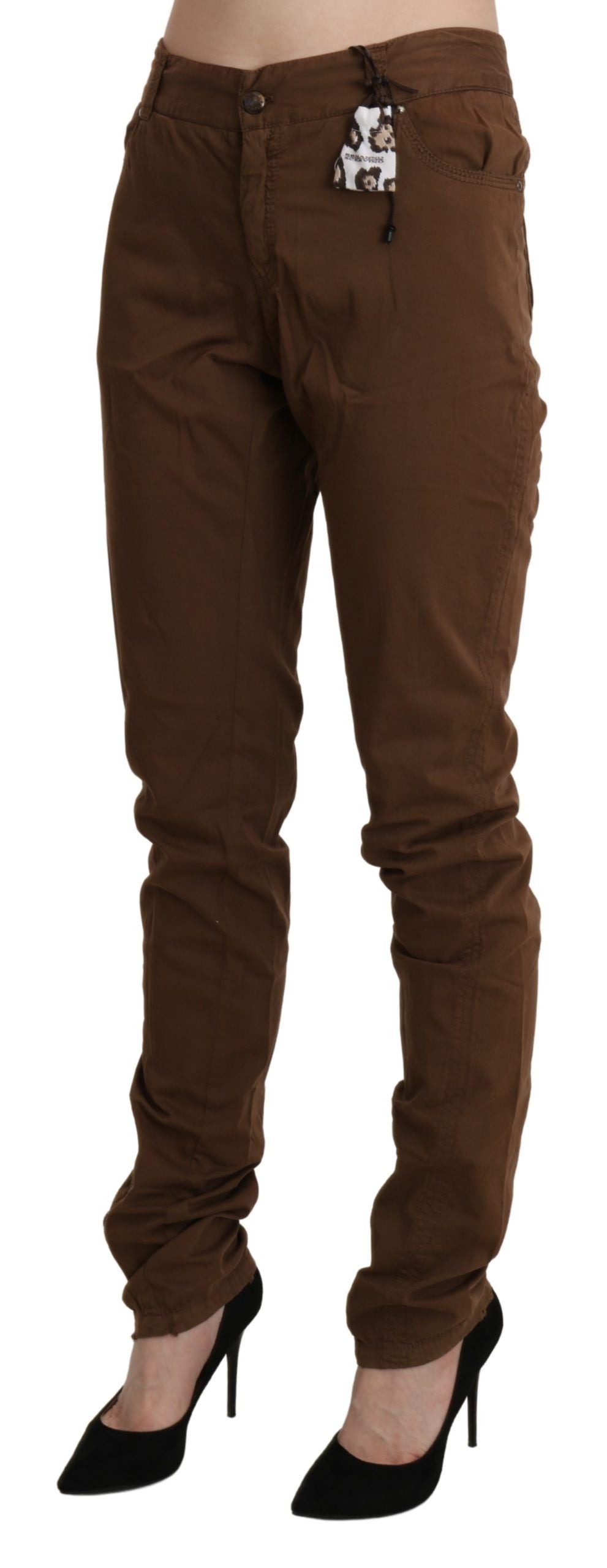 Ermanno Scervino – Schicke Skinny-Hose aus Baumwolle mit hoher Taille
