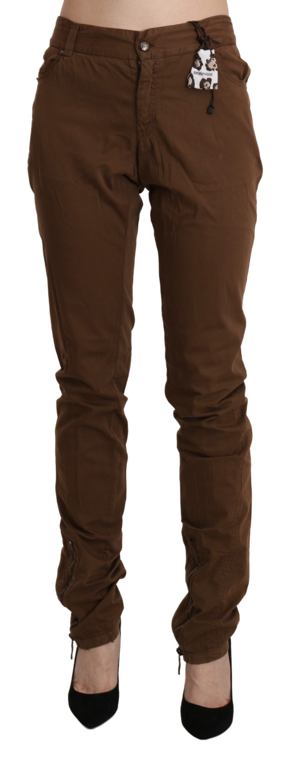 Ermanno Scervino – Schicke Skinny-Hose aus Baumwolle mit hoher Taille