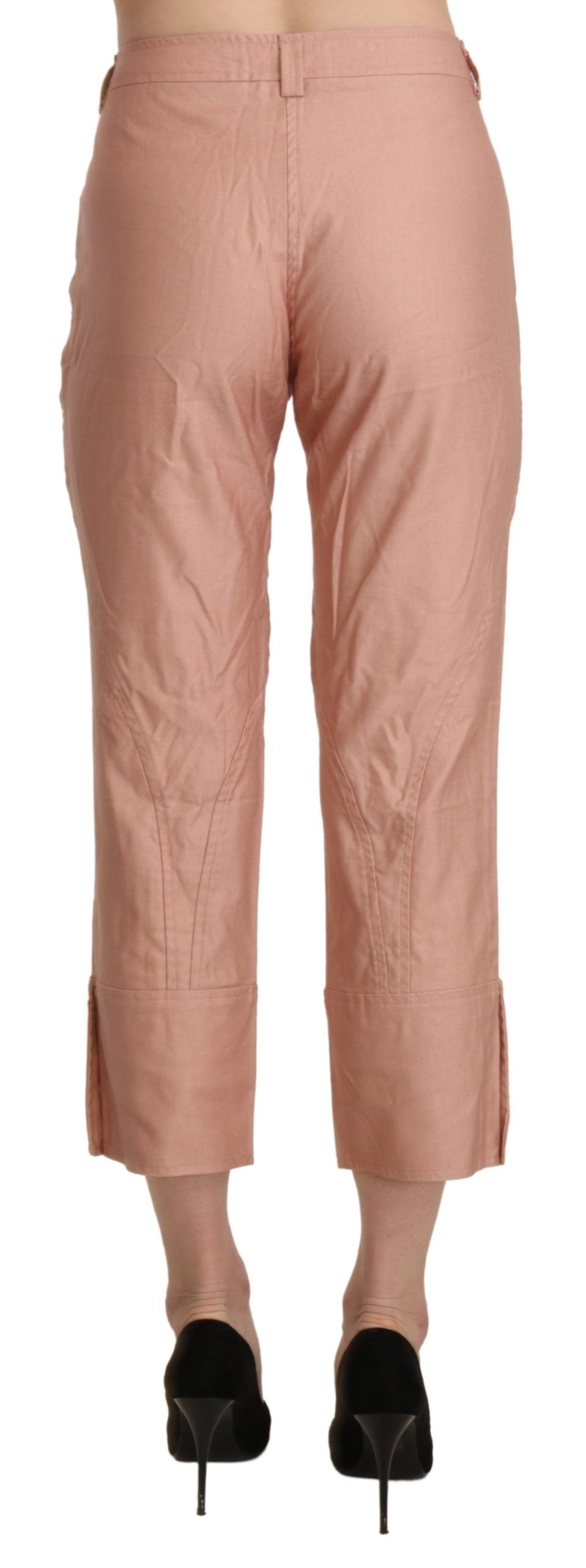 Ermanno Scervino Schicke, hoch taillierte, verkürzte Baumwollhose
