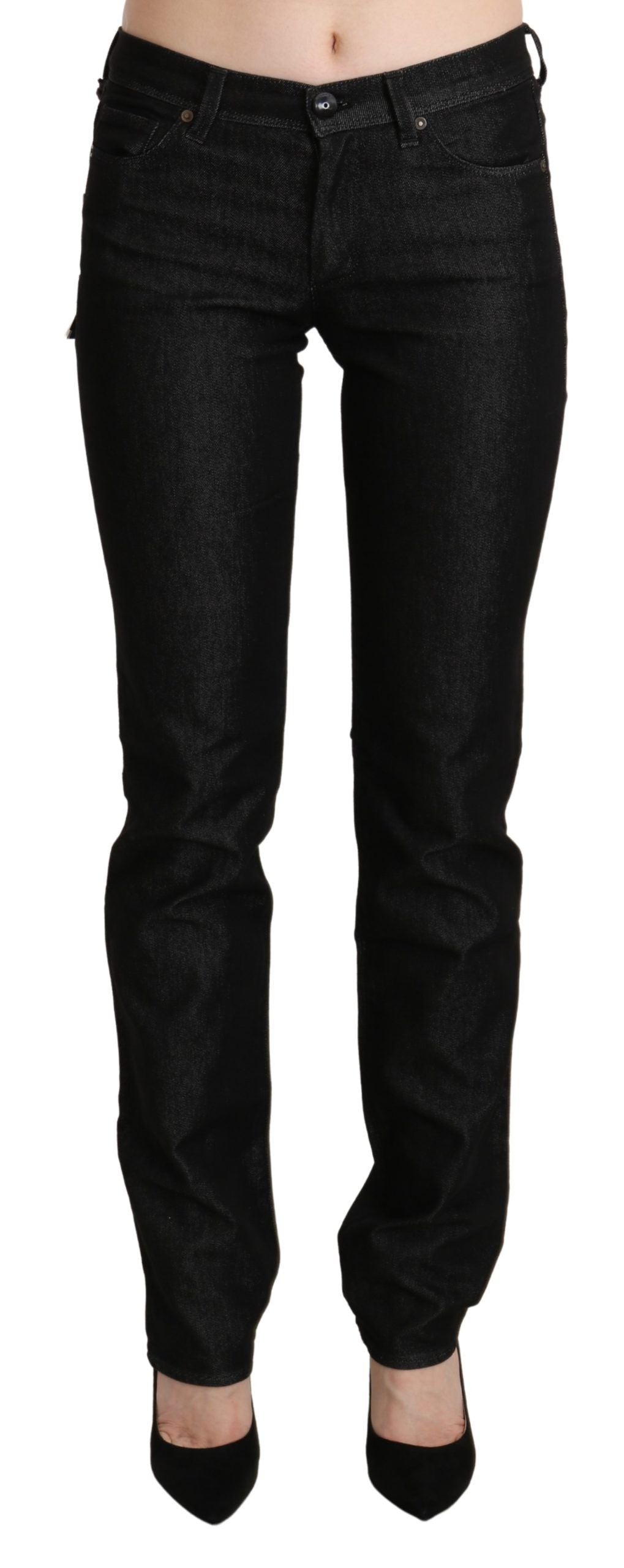 Ermanno Scervino – Schicke schwarze Skinny-Jeans mit mittlerer Taille