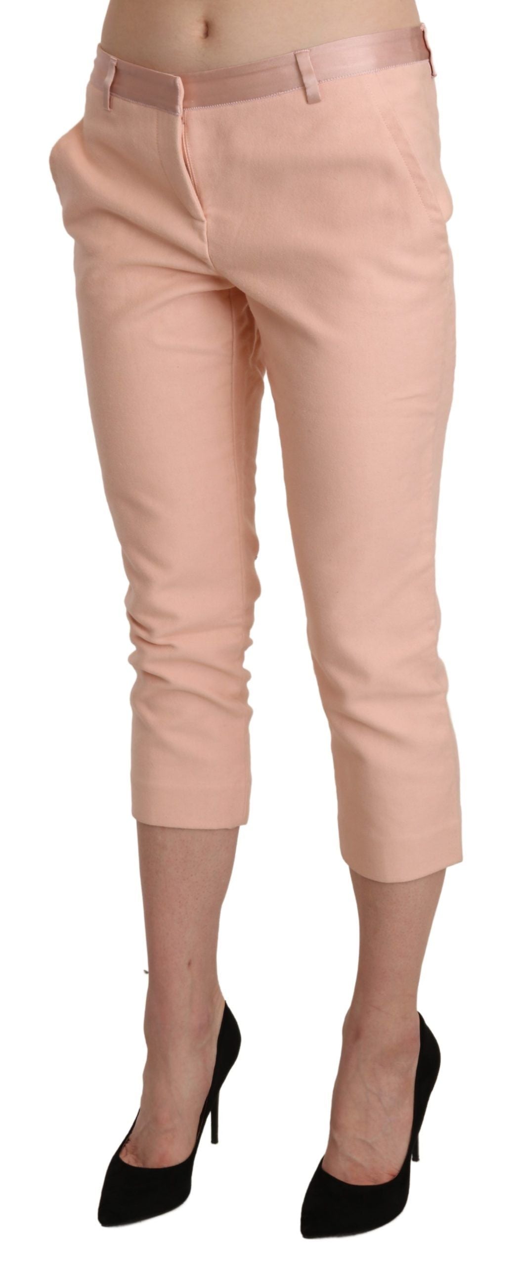 Ermanno Scervino Schicke rosa Röhren-Caprihose
