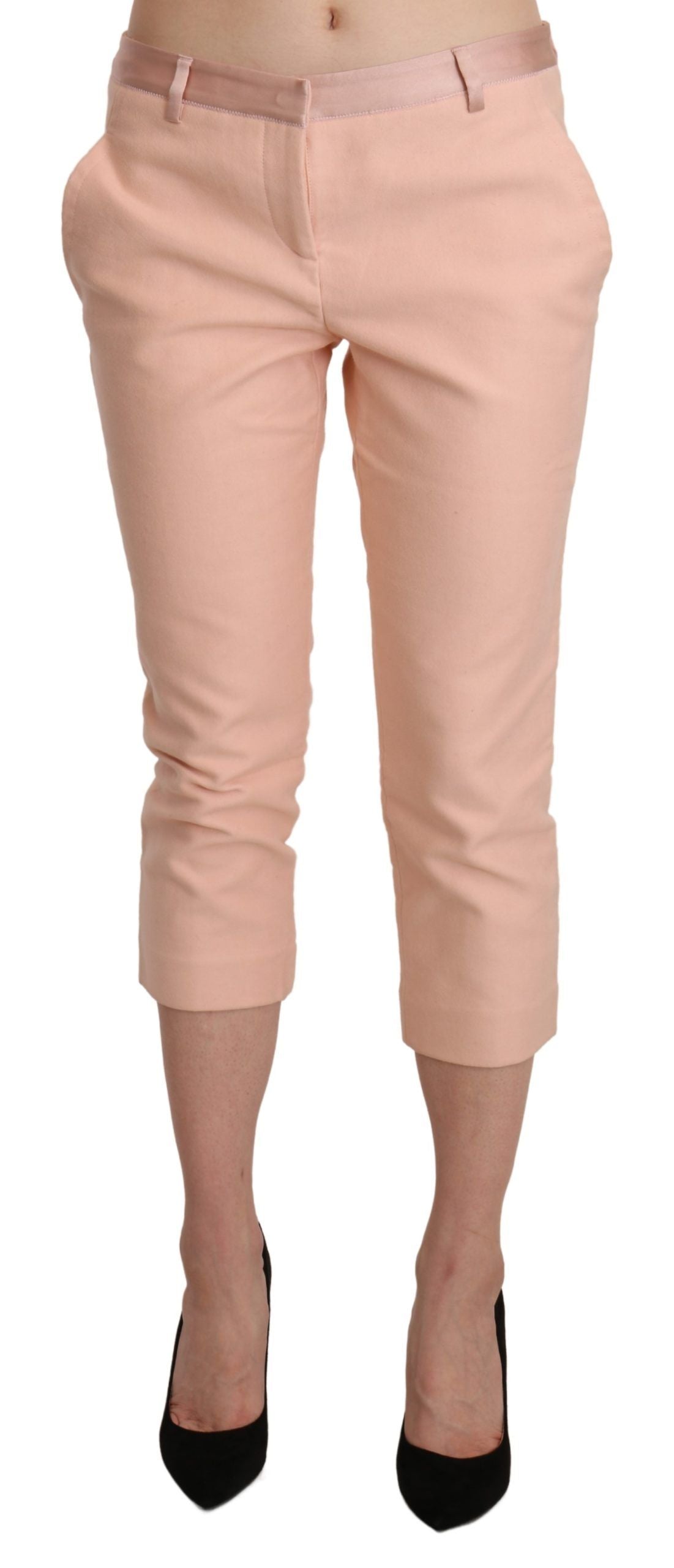 Ermanno Scervino Schicke rosa Röhren-Caprihose
