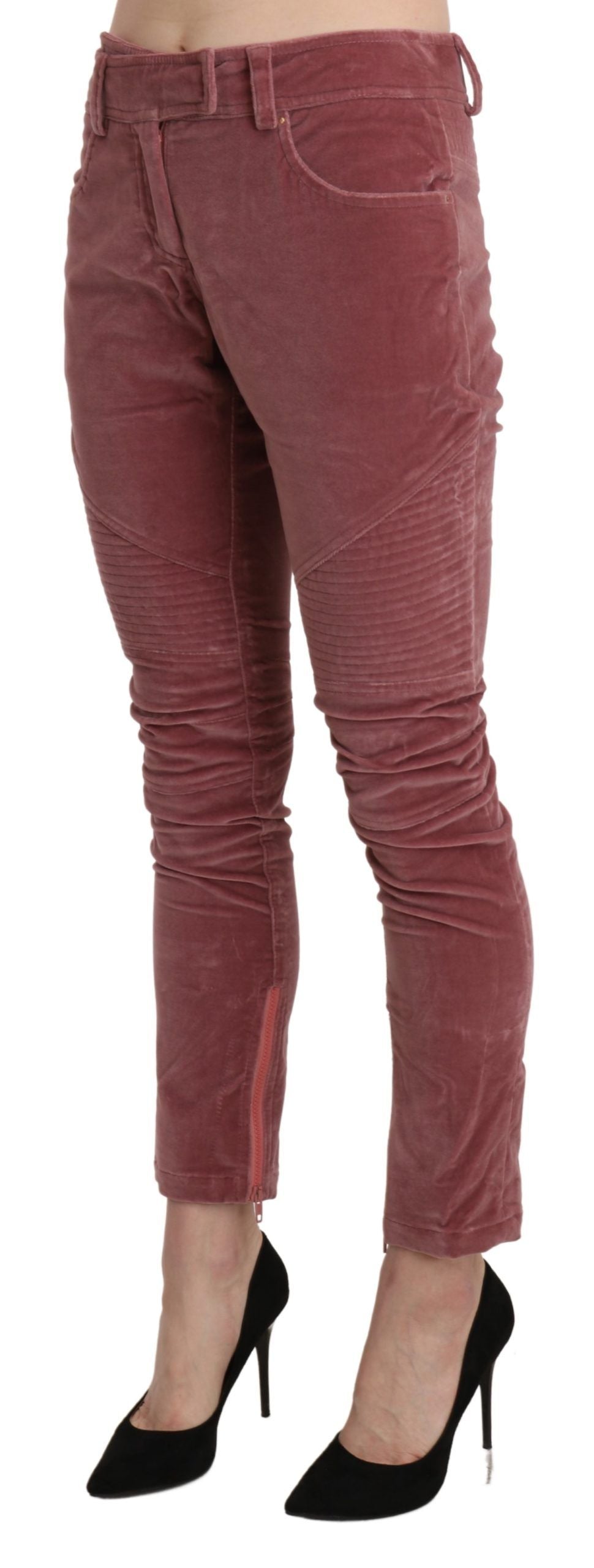 Ermanno Scervino – Schicke, rote Skinny-Hose mit mittlerer Taille