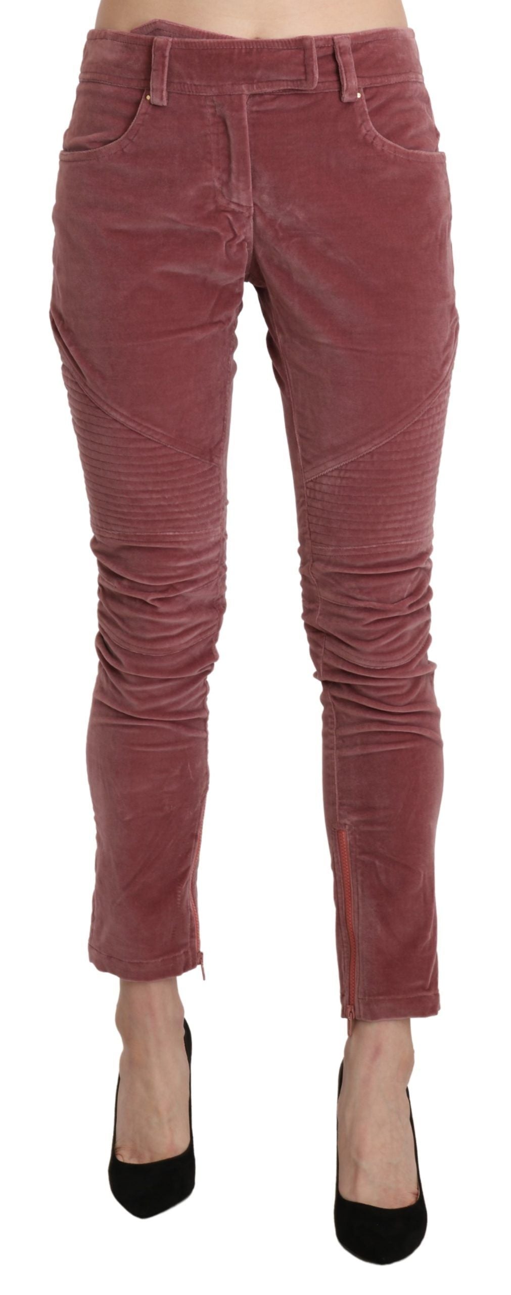 Ermanno Scervino – Schicke, rote Skinny-Hose mit mittlerer Taille