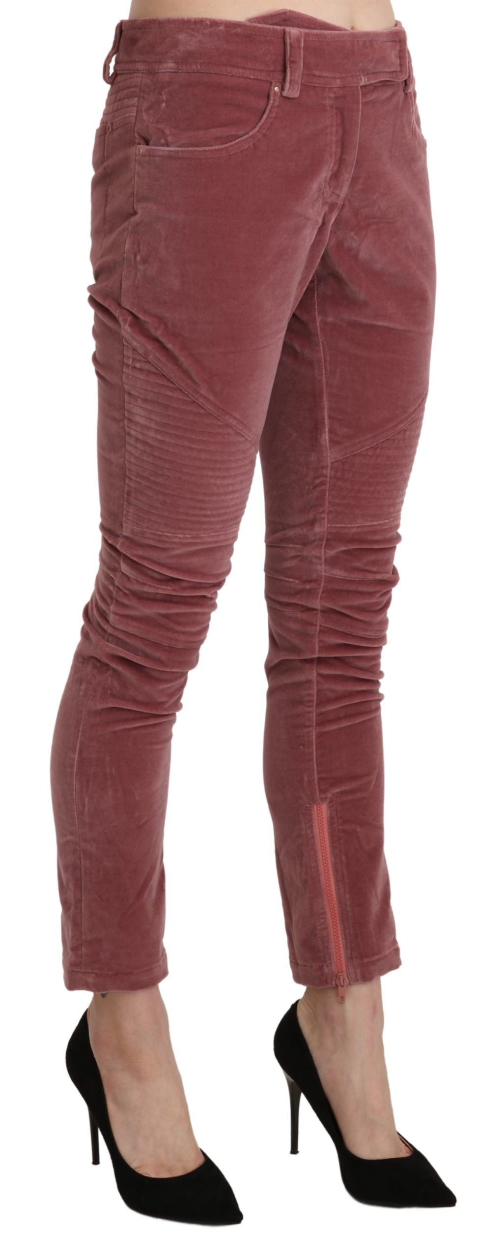 Ermanno Scervino – Schicke, rote Skinny-Hose mit mittlerer Taille