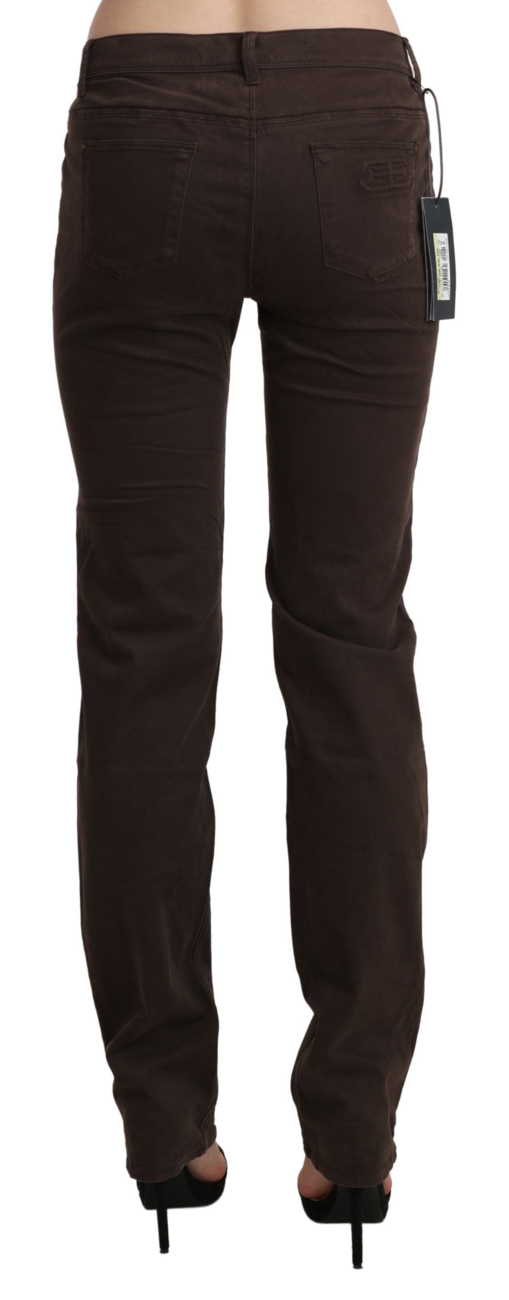 Ermanno Scervino – Schicke, braune Skinny-Hose mit mittlerer Taille