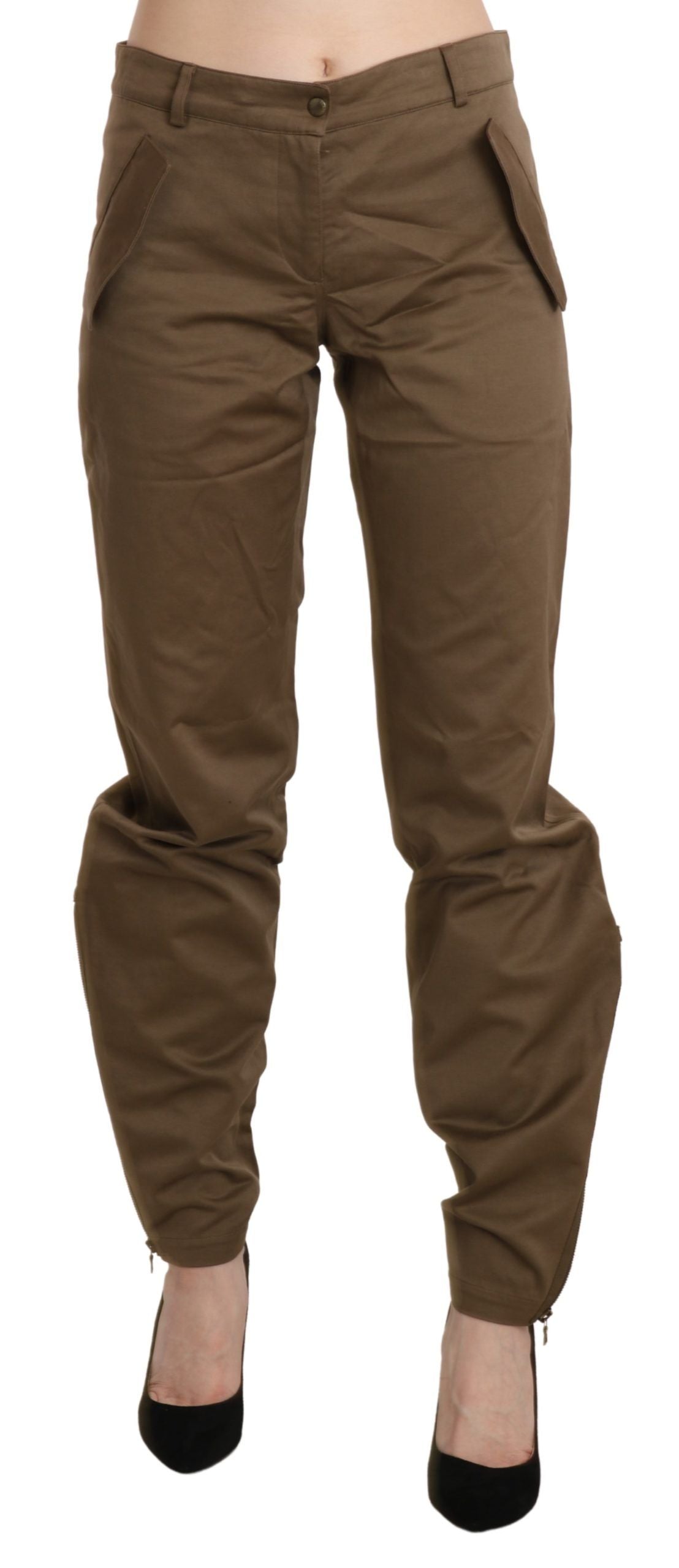 Ermanno Scervino – Schicke, gerade Hose mit mittelhohem Bund in Braun