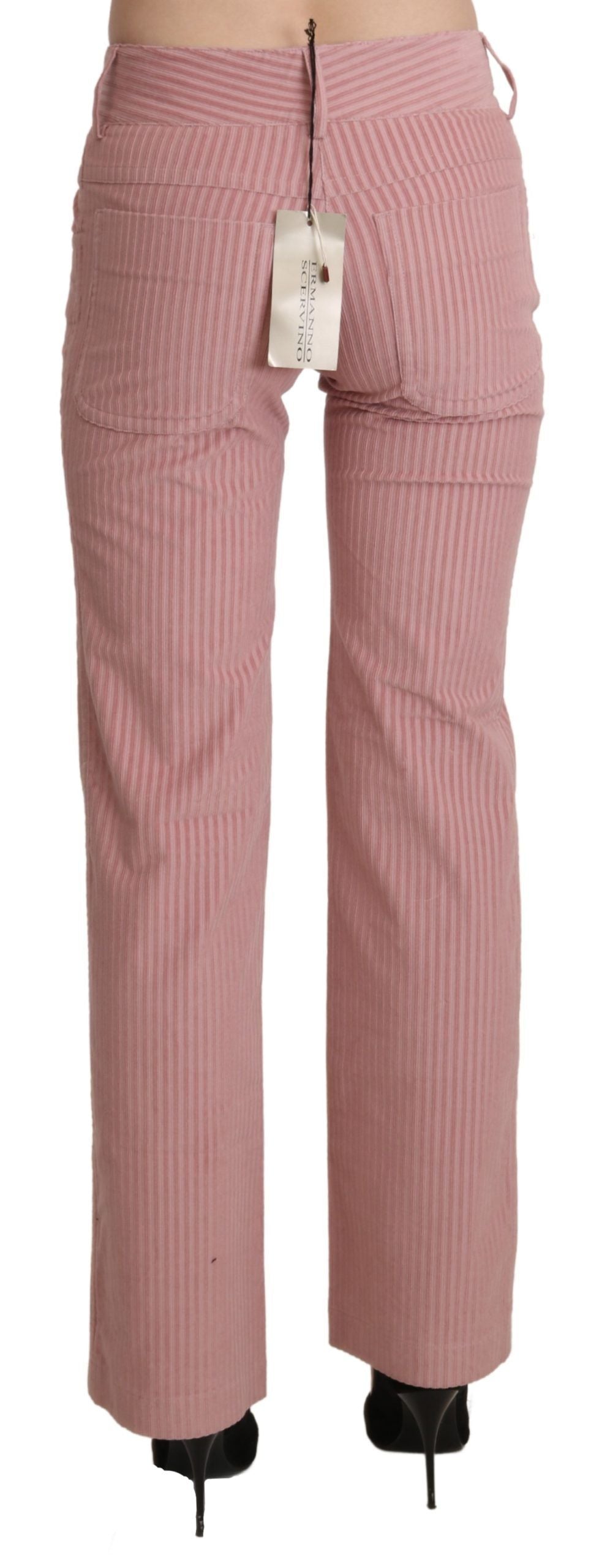 Ermanno Scervino – Schicke, gerade Hose mit mittlerer Taille in Rosa