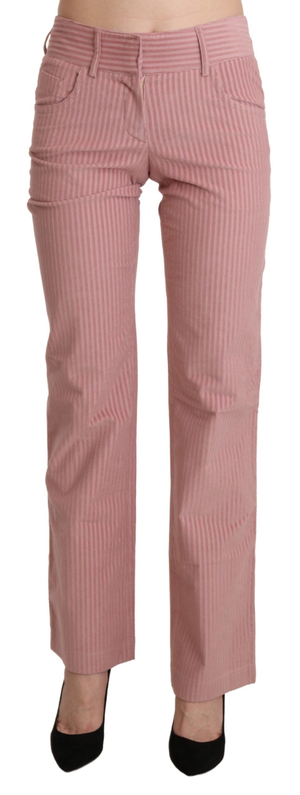 Ermanno Scervino – Schicke, gerade Hose mit mittlerer Taille in Rosa