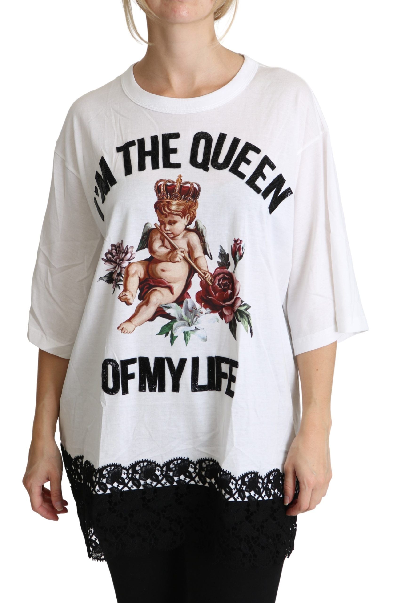 Dolce &amp; Gabbana – Elegantes weißes T-Shirt aus Baumwollmischung