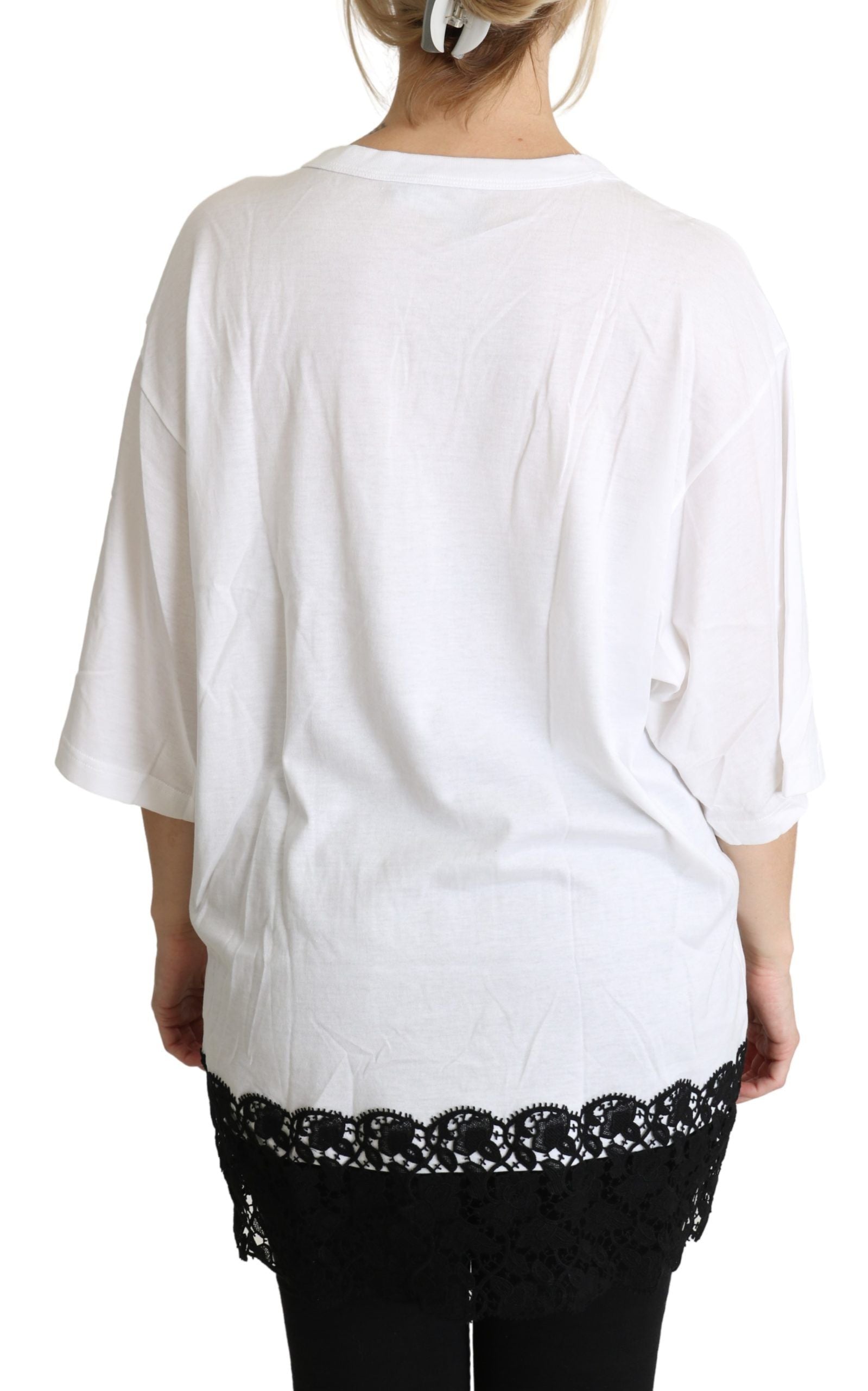 Dolce &amp; Gabbana – Elegantes weißes T-Shirt aus Baumwollmischung