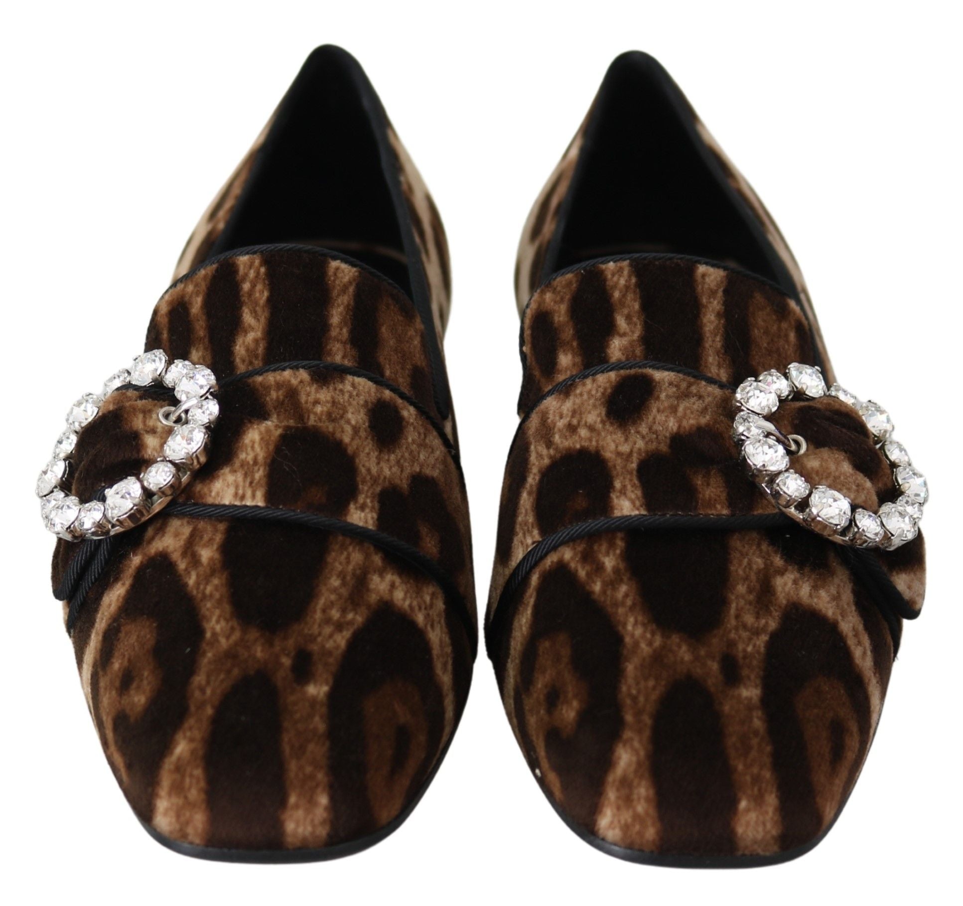 Dolce &amp; Gabbana – Loafer mit Leopardenmuster und Kristallverzierung