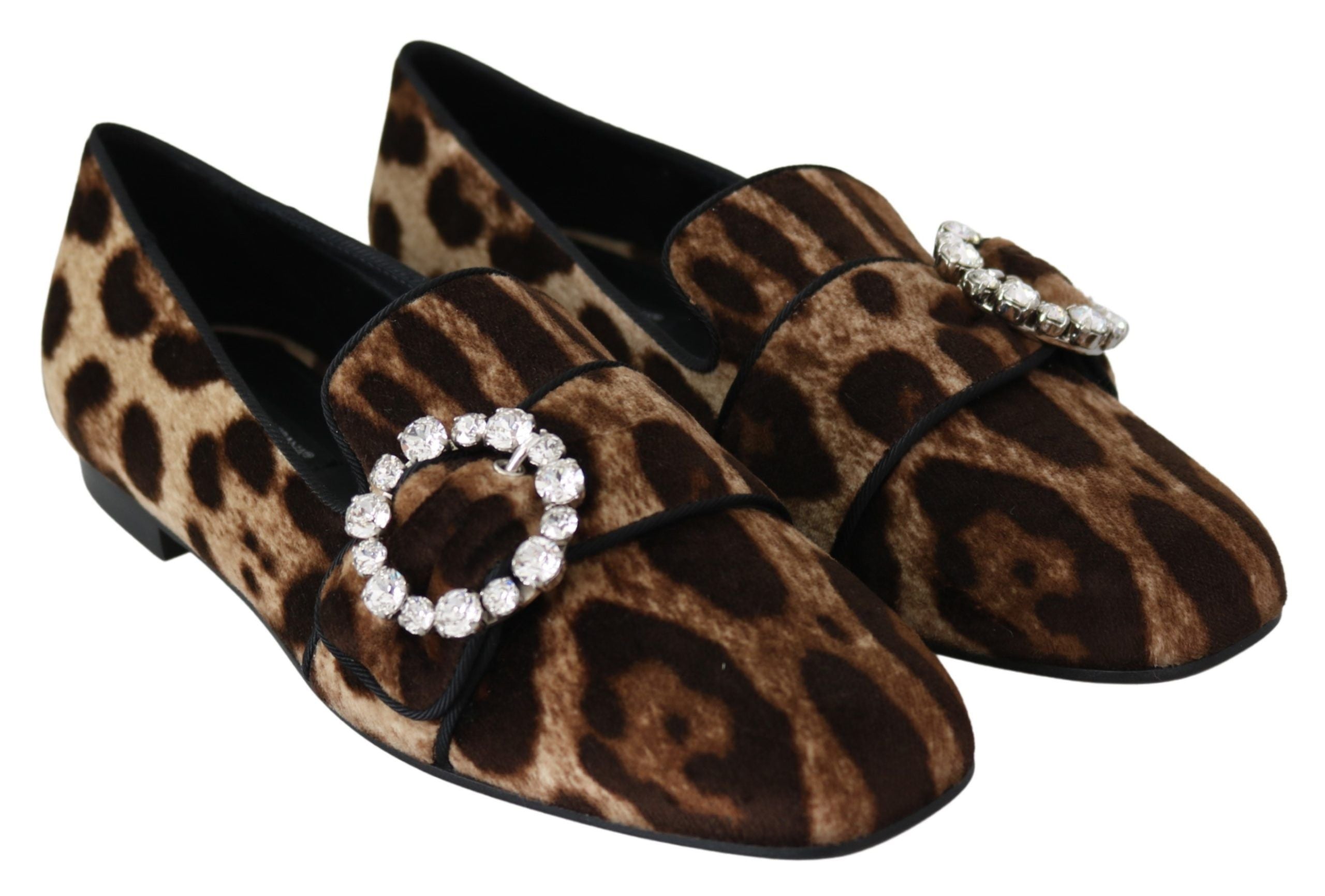 Dolce &amp; Gabbana – Loafer mit Leopardenmuster und Kristallverzierung